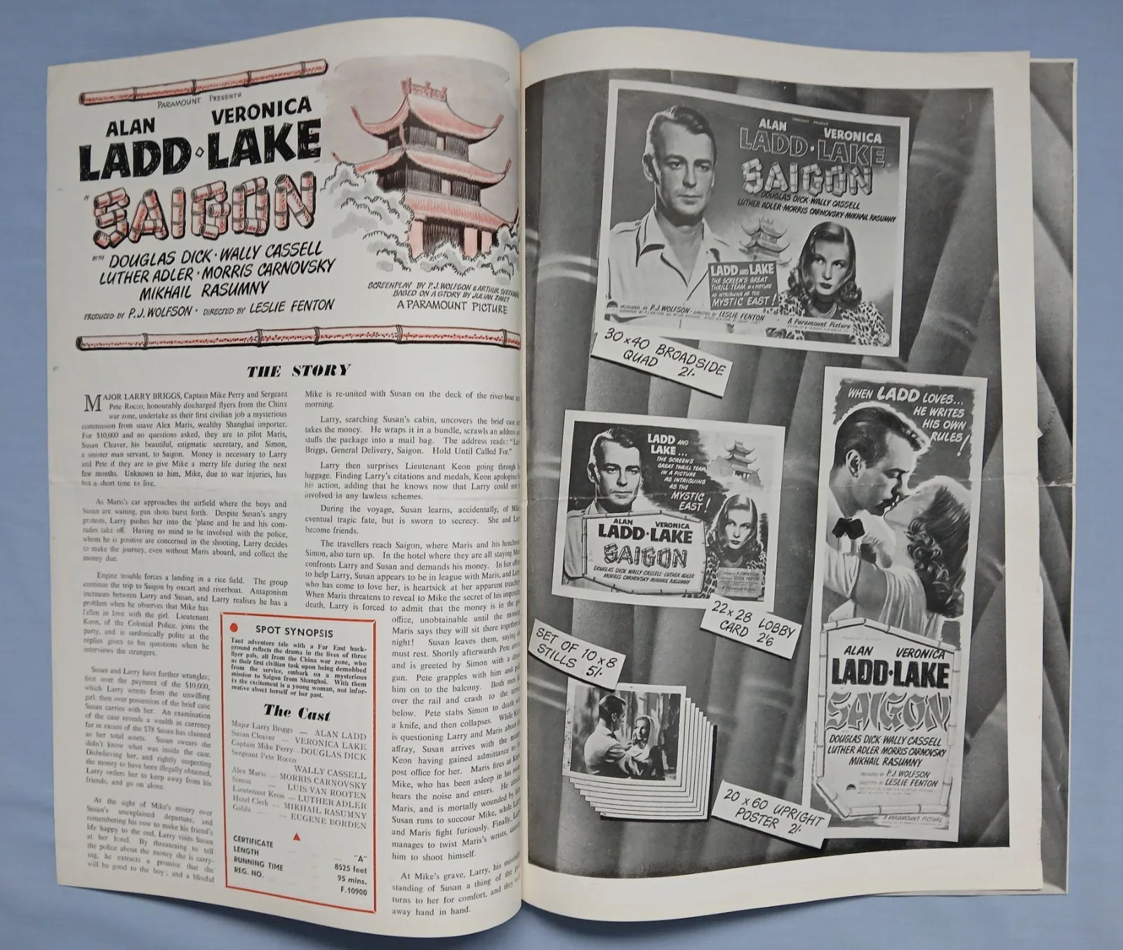 SAIGON (1948) v.rare original UK Campaign Press Book - Alan Ladd, Veronica Lake, image 5