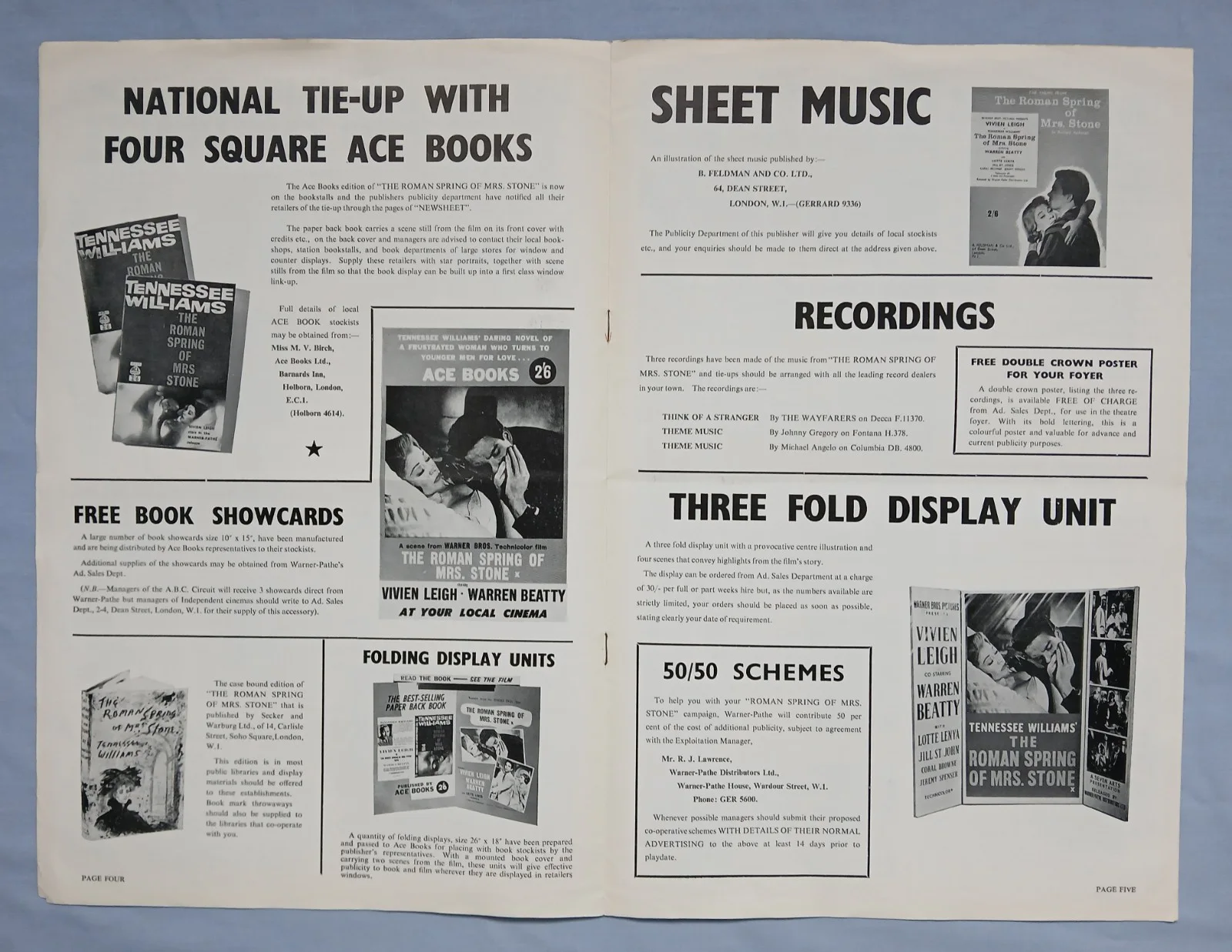 ROMAN SPRING OF MRS STONE (1961) UK Campaign Press Book -Warren Beatty,Viv Leigh, изображение 4