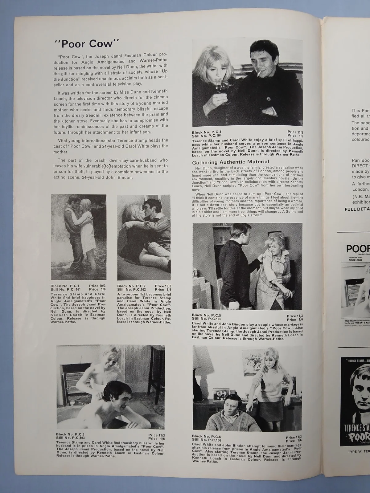 POOR COW (1967) rare original UK Campaign Press Book - Ken Loach, Terence Stamp, изображение 3