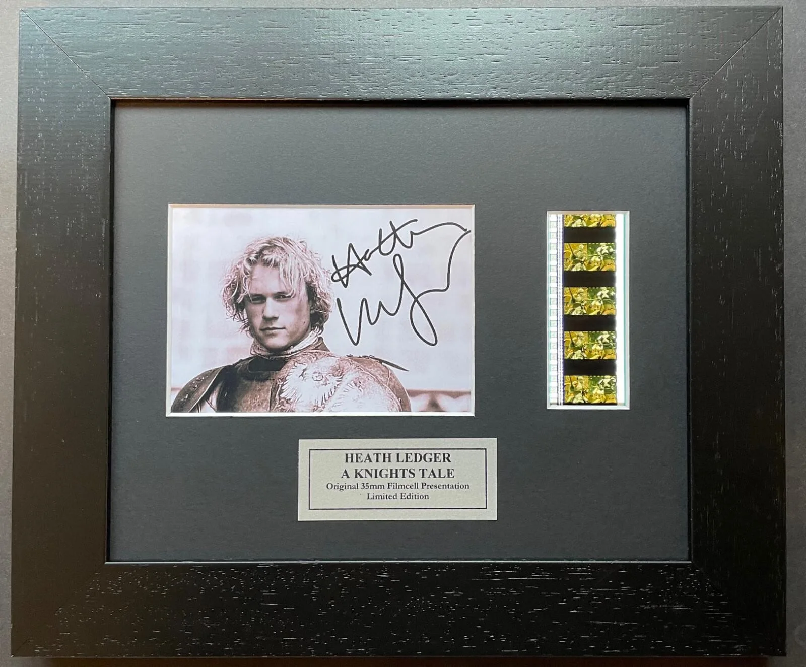 A Knights Tale HEATH LEDGER Original 35mm Film Cells set in Quality Wood Frame, image 4
