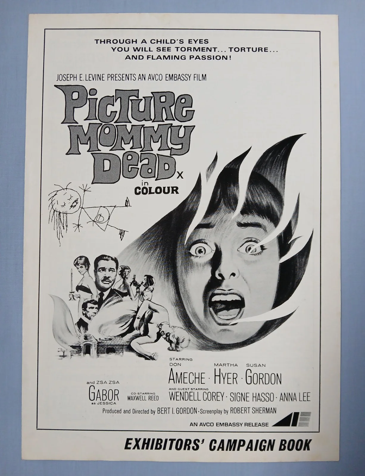 PICTURE MOMMY DEAD (1966) rare original UK Campaign Press Book - Bert I. Gordon, image 2