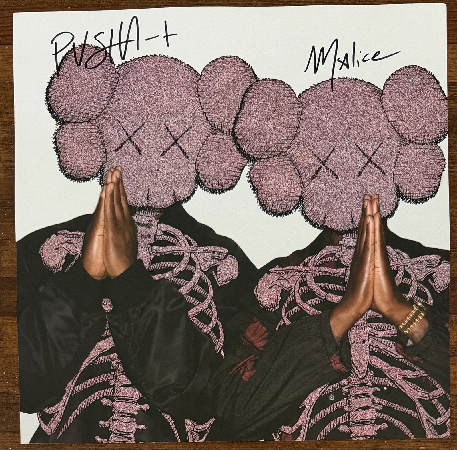 Pusha T Malice Let God Sort Em Out Pink Vinyl & SIGNED Album Card PSA DNA COA, изображение 4