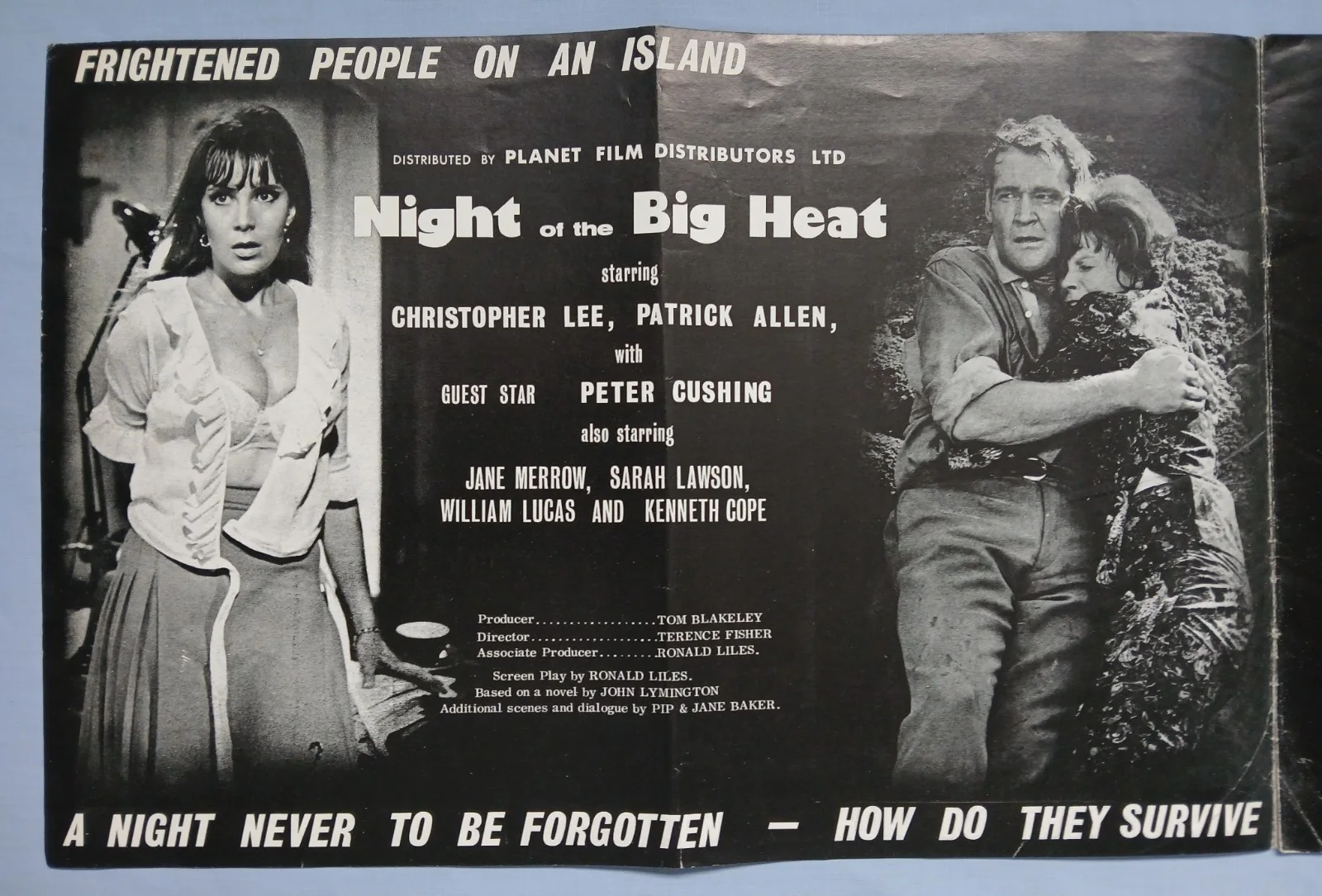 NIGHT OF THE BIG HEAT (1967) rare original UK Campaign Press Book - Cushing, Lee, изображение 3