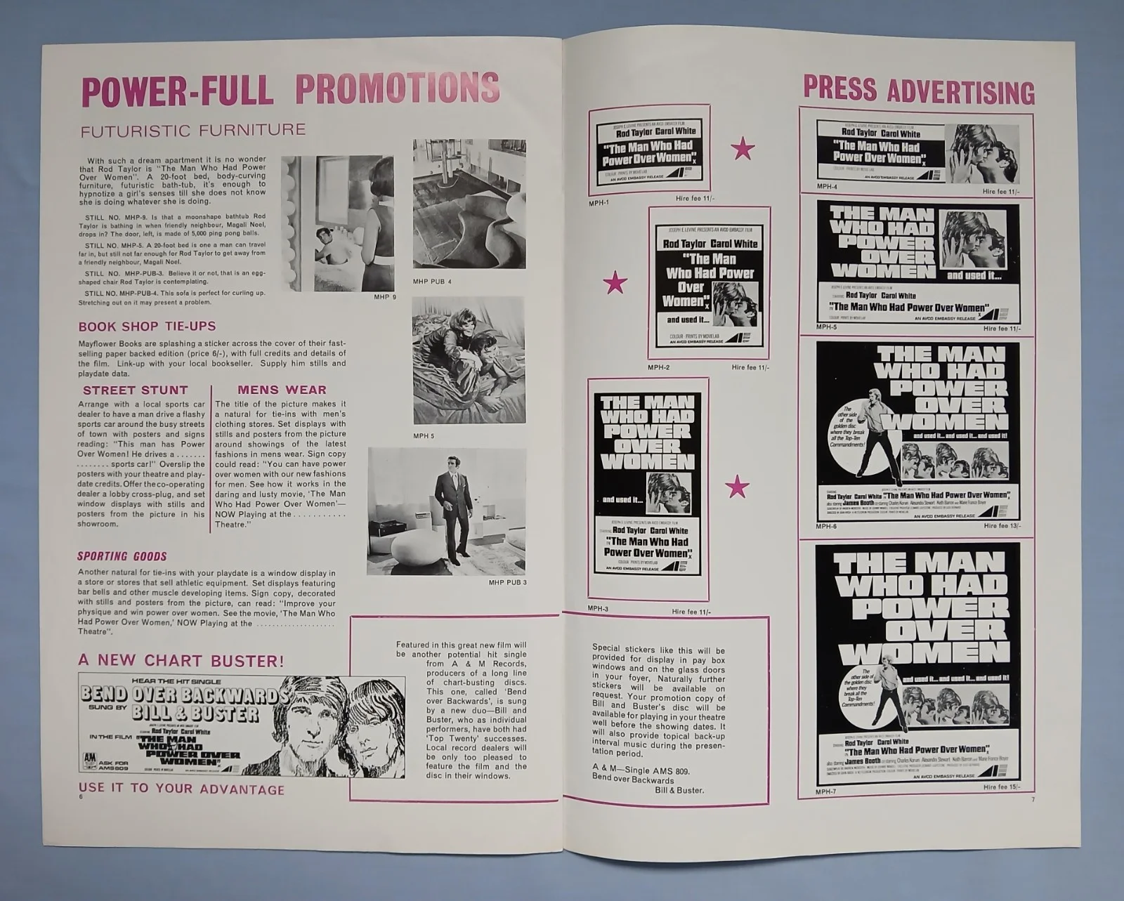 MAN WHO HAD POWER OVER WOMEN (1964) original UK Campaign Press Book - Rod Taylor, изображение 4