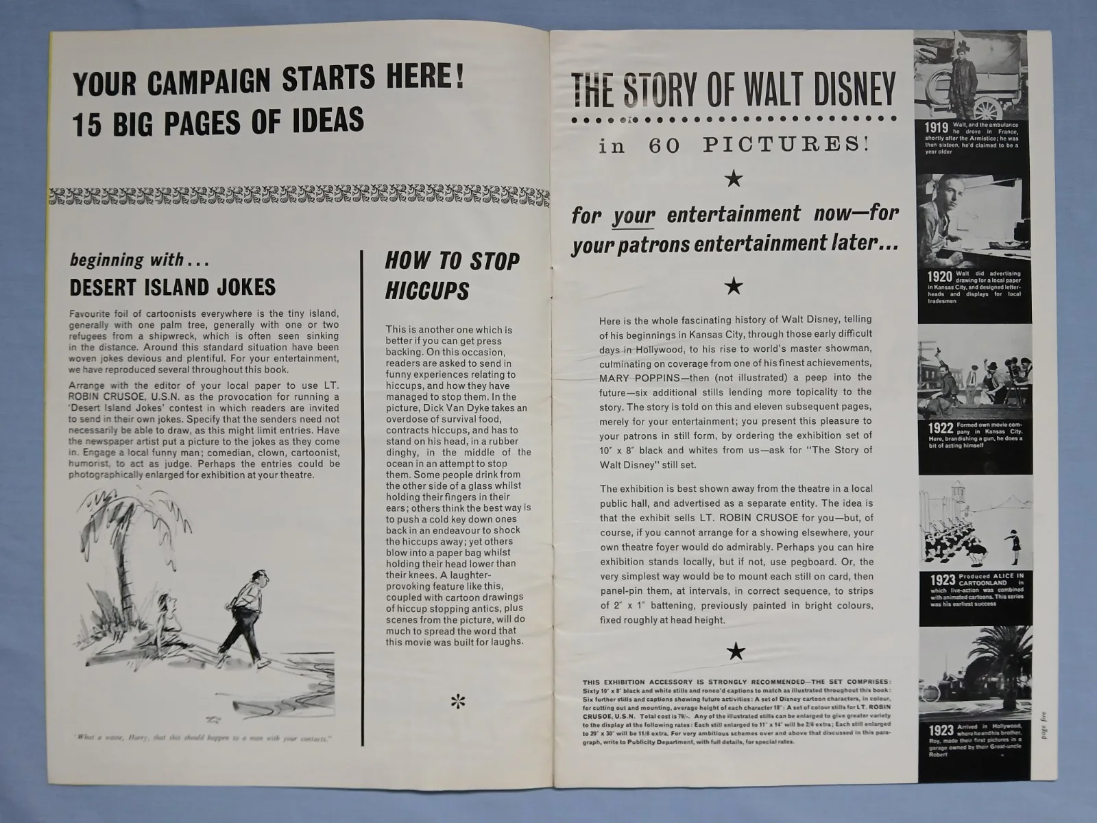 LT ROBIN CRUSOE USN (1966) original UK Campaign Press Book -Disney-Dick Van Dyke, image 5