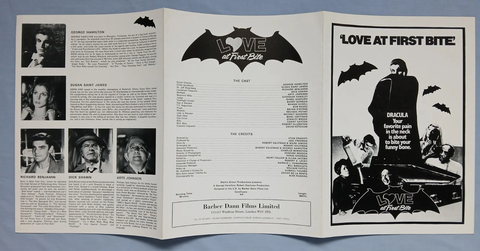 LOVE AT FIRST BITE (1979) orig UK Campaign Press Book - George Hamilton Dracula, image 5