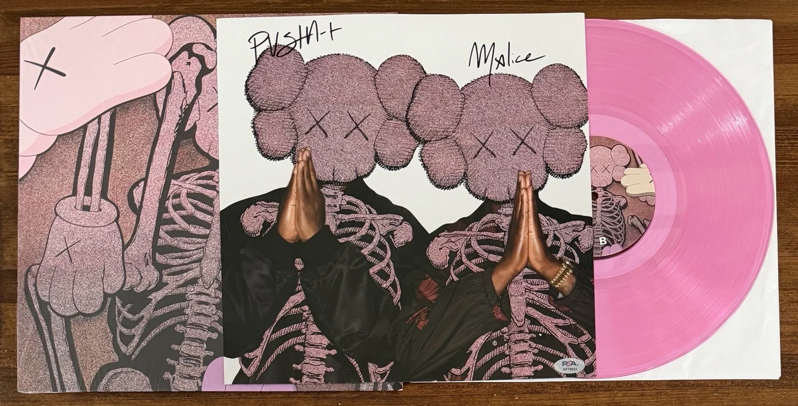 Pusha T Malice Let God Sort Em Out Vinyl & SIGNED Art Photo Card PSA DNA COA, изображение 3