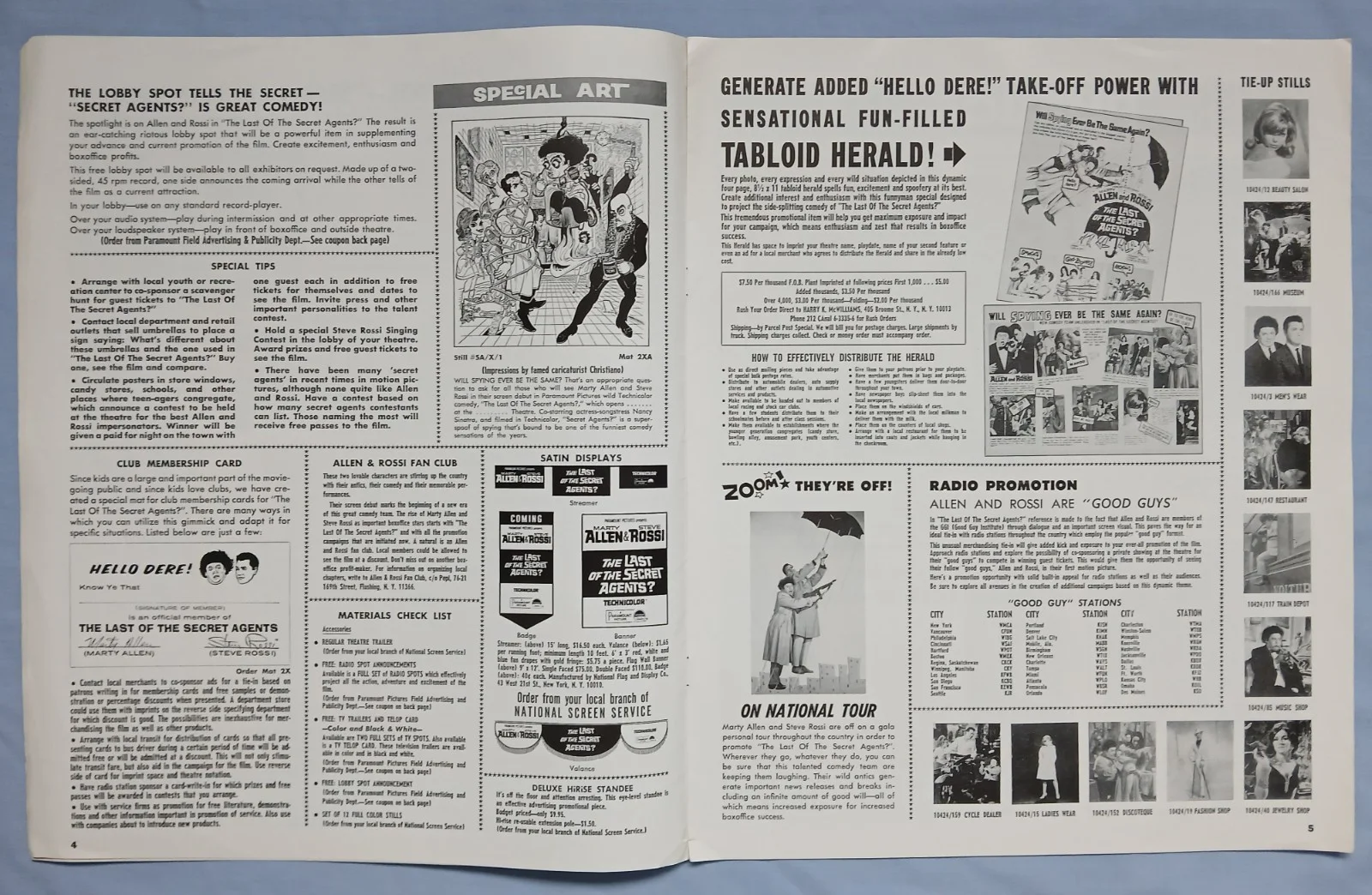 LAST OF THE SECRET AGENTS (1966) rare original UK Exhibitors Campaign Press Book, изображение 4