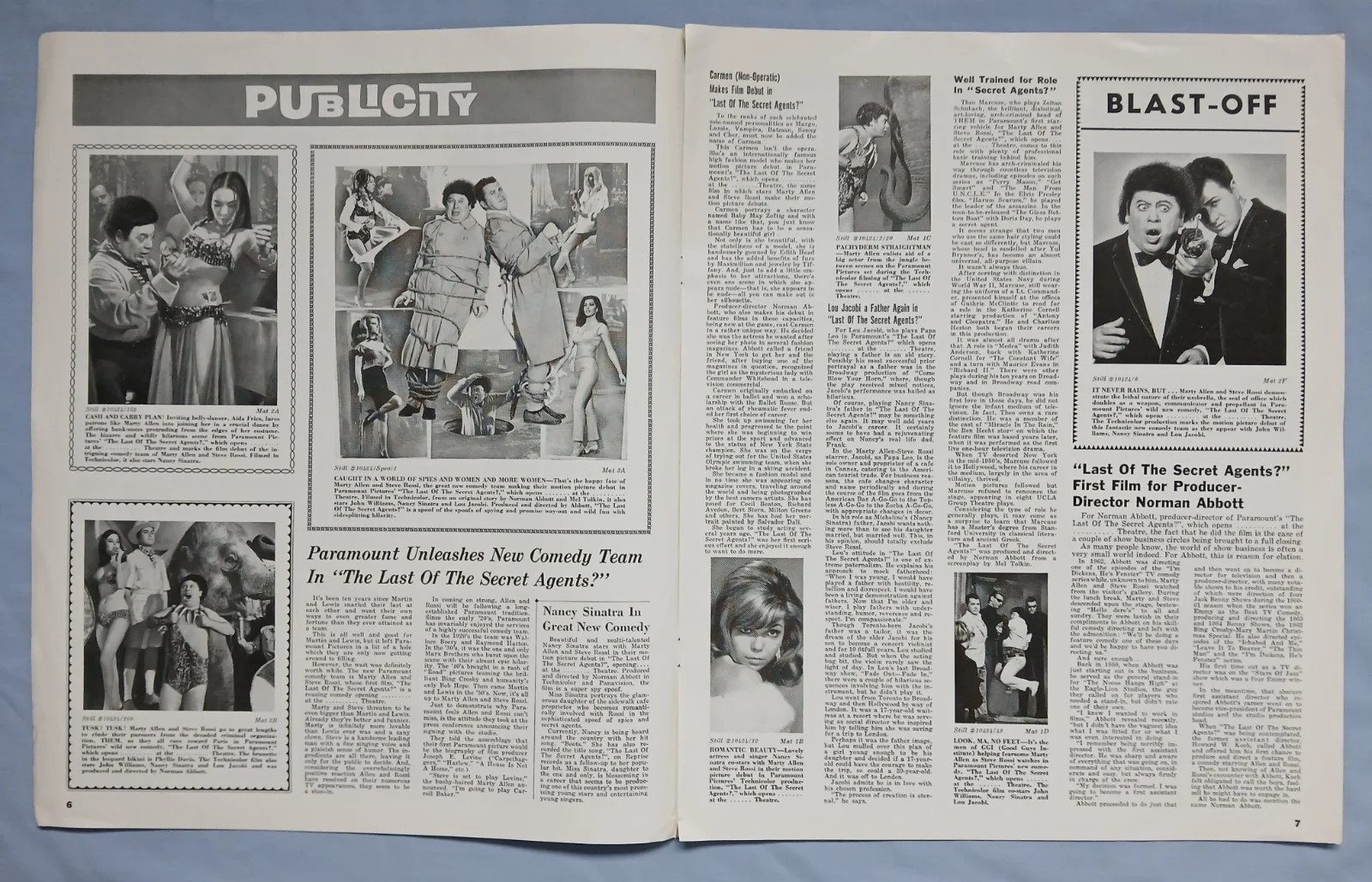 LAST OF THE SECRET AGENTS (1966) rare original UK Exhibitors Campaign Press Book, изображение 5