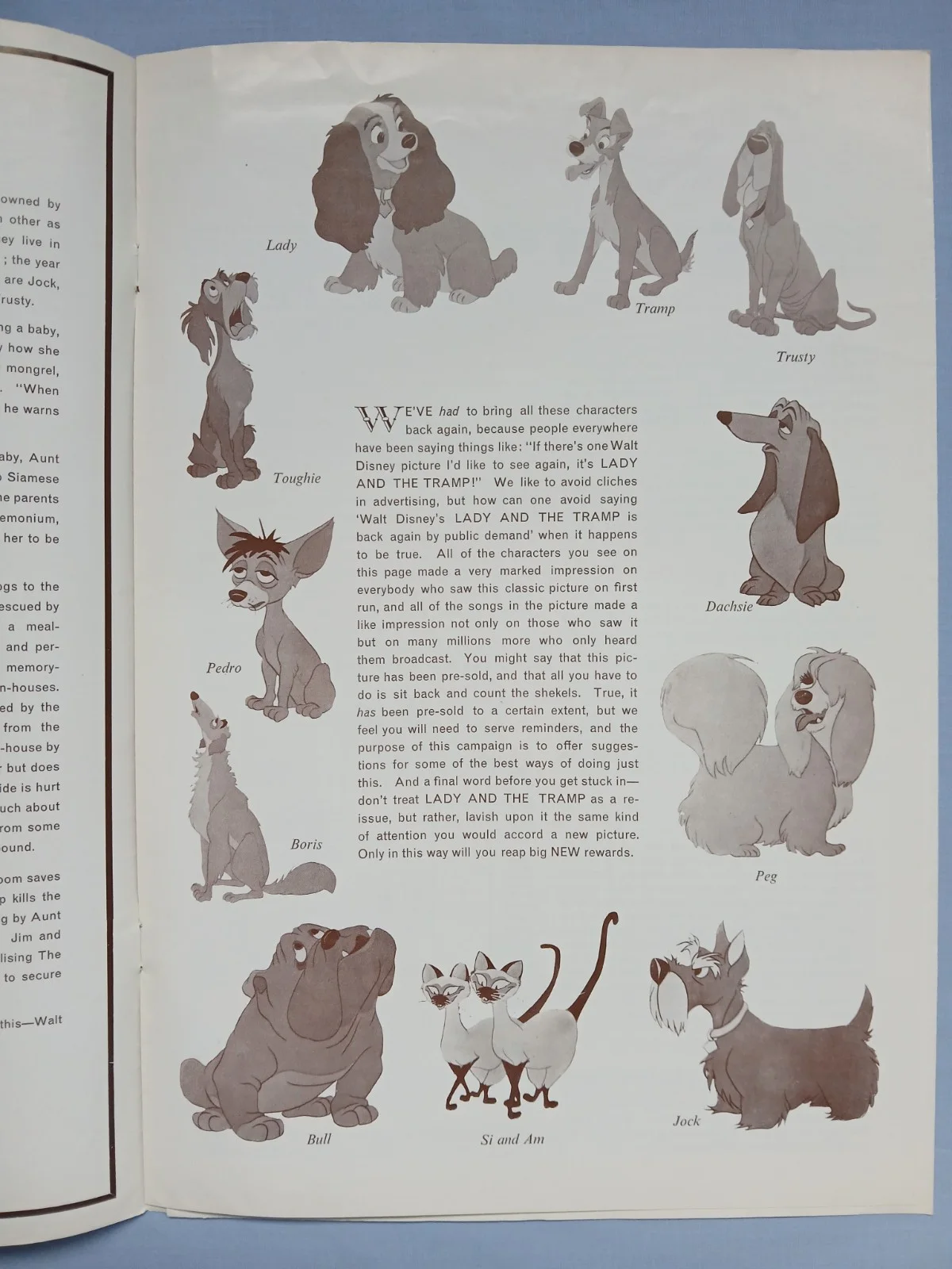 LADY AND THE TRAMP (1955,RR1960s)rare original UK Exhibitors Campaign Press Book, изображение 4