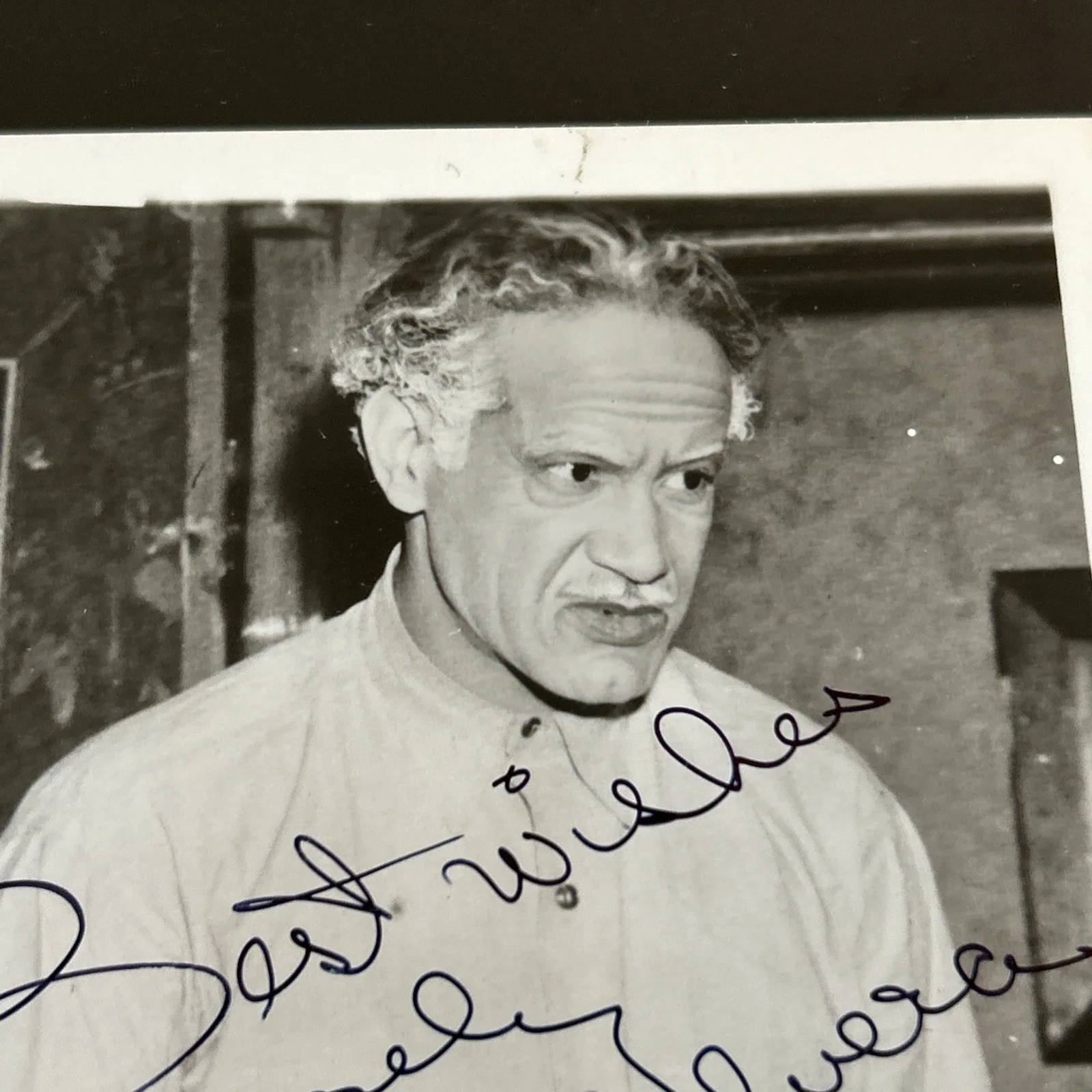 Signed Frank Silvera 4x5 Photo Jamaican-American Character Actor T228, изображение 2