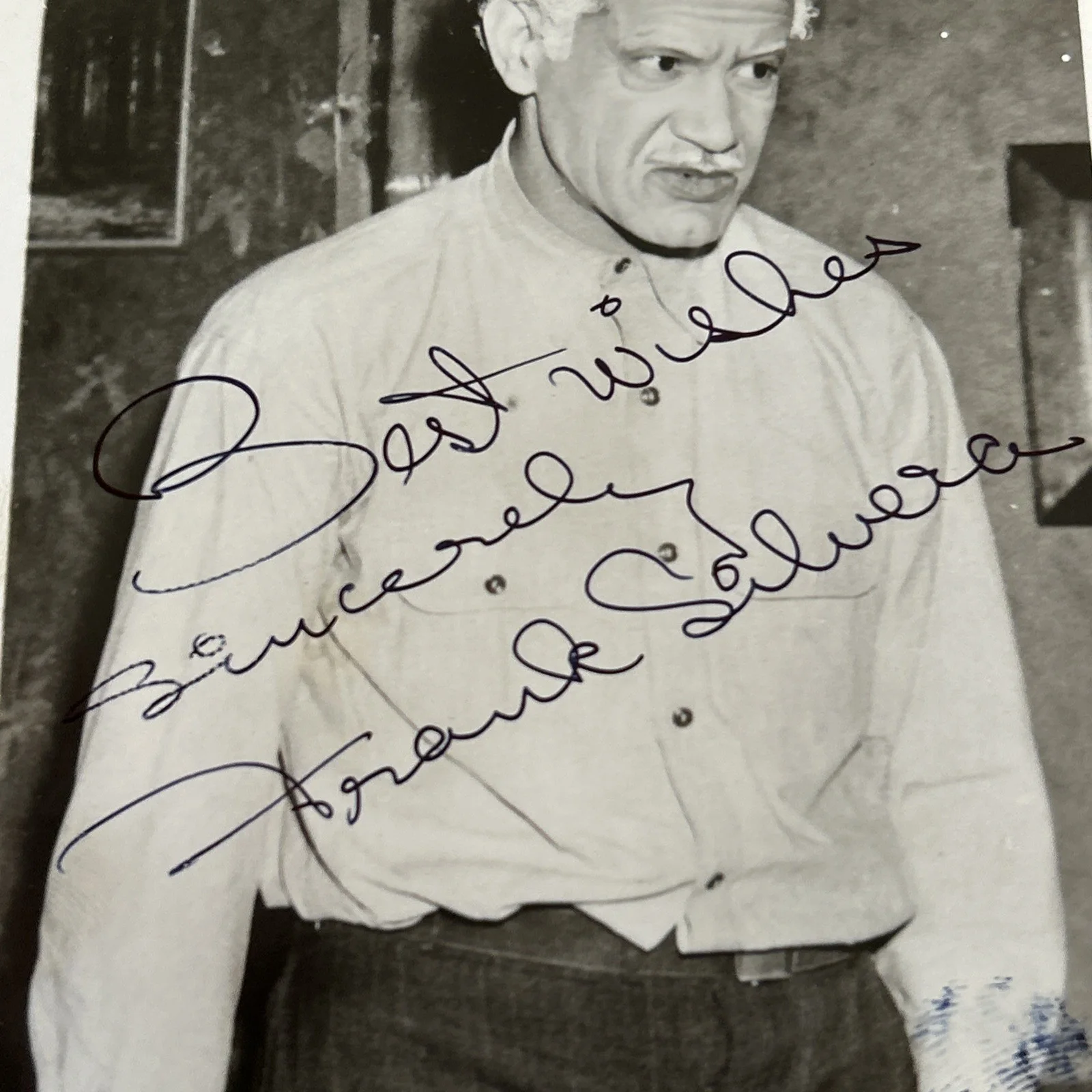 Signed Frank Silvera 4x5 Photo Jamaican-American Character Actor T228, изображение 3