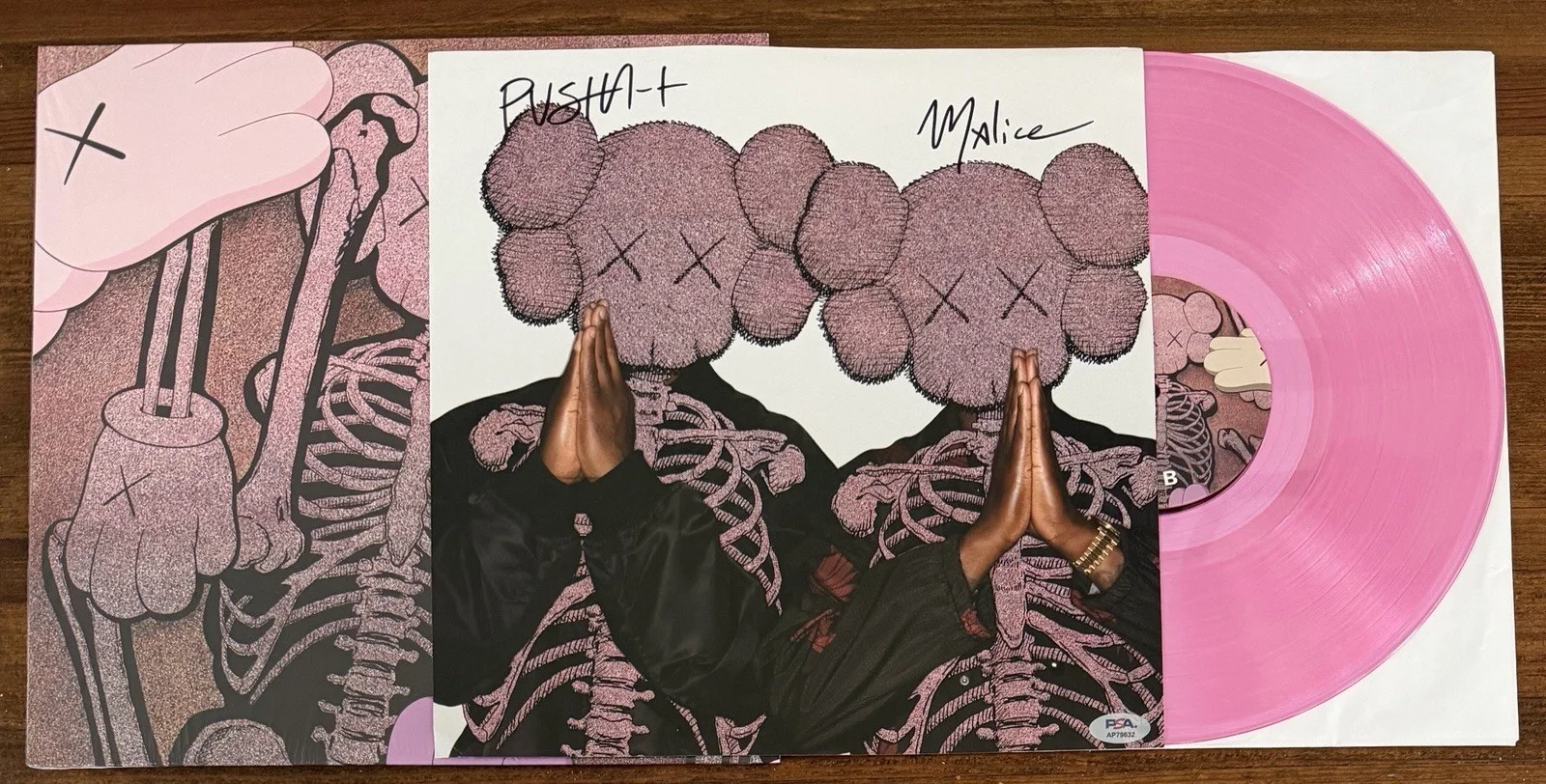 Pusha T Malice Let God Sort Em Out Vinyl & SIGNED Art Card PSA DNA COA Autograph, image 4