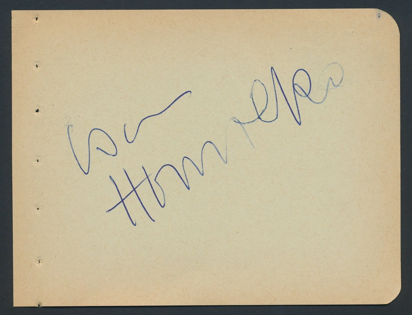 Oscar Homolka - 1959 Signed Album Page w Orig. 1940 Still Photo - "Hitchcock", изображение 2