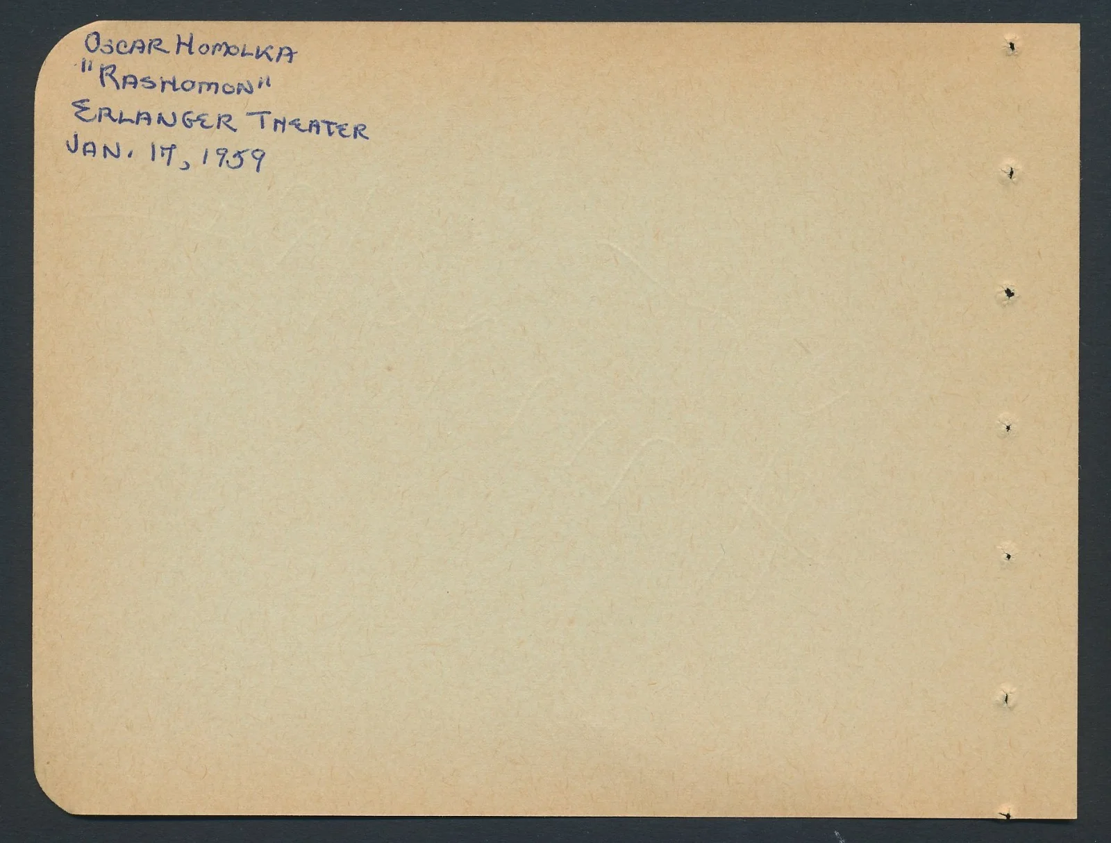 Oscar Homolka - 1959 Signed Album Page w Orig. 1940 Still Photo - "Hitchcock", изображение 4