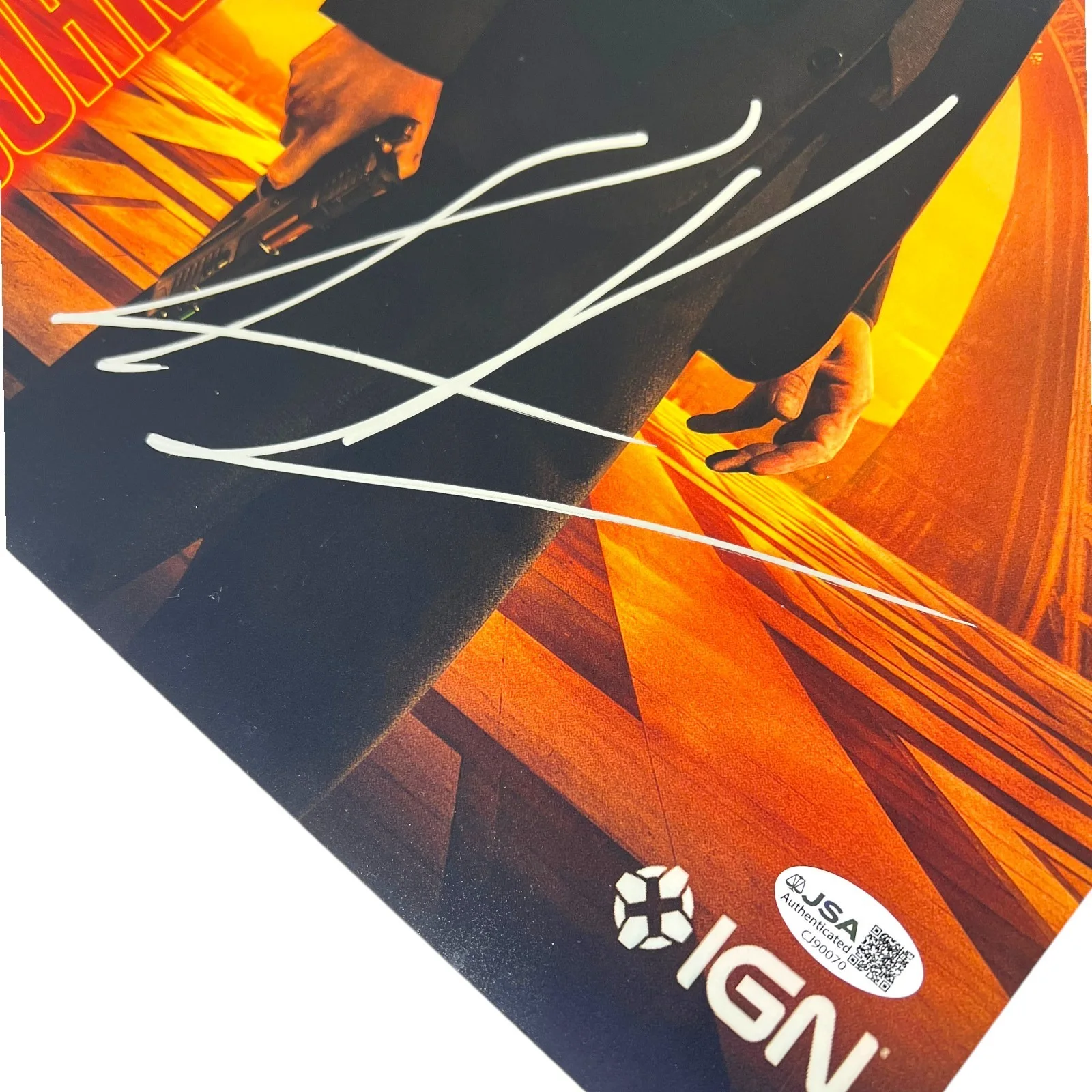 KEANU REEVES — KEANU REEVES SIGNED JOHN WICK CHAPTER 4 12X18 MOVIE POSTER PHOTO JSA COA, изображение 2