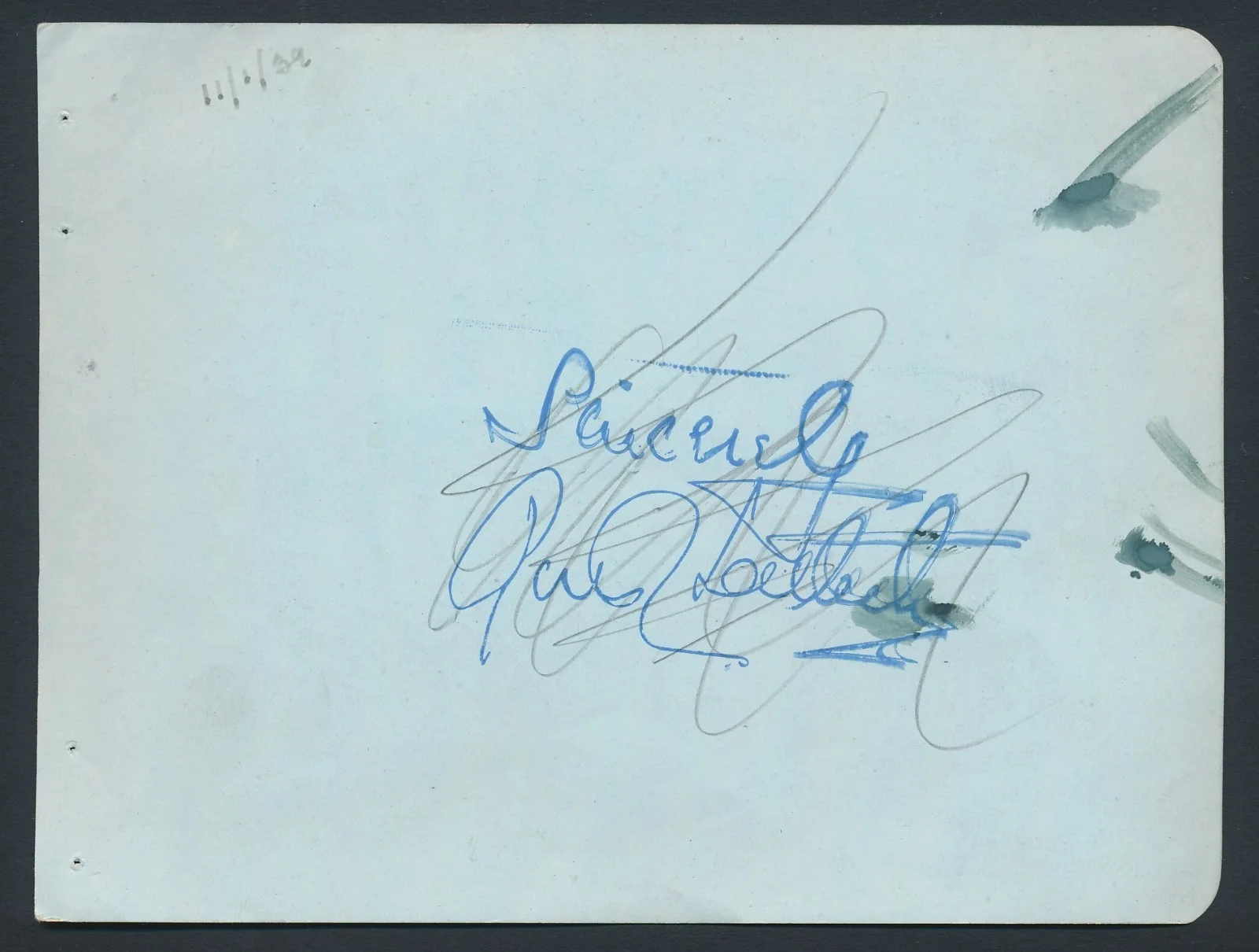 Leo B. Gorcey - 1939 Signed Album Page - "Slip Mahoney" - "Bowery Boys", image 3
