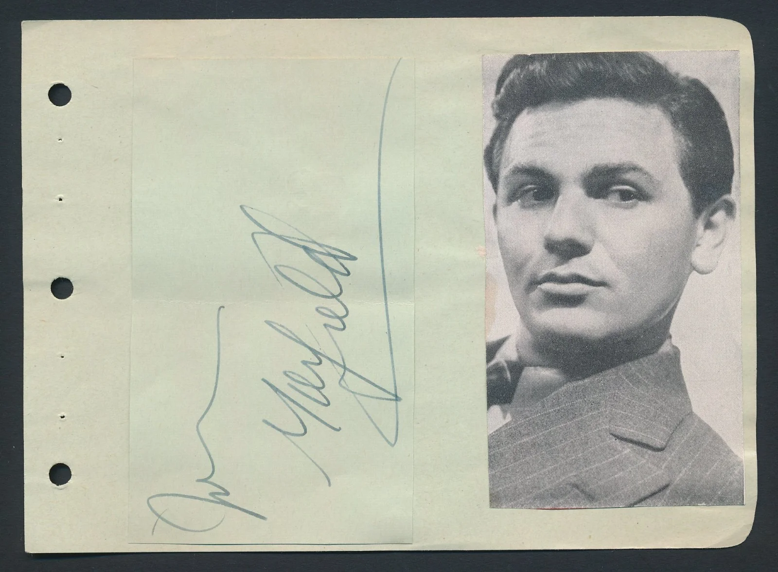 John Garfield - 1940's Signed Sheet w/ Orig 1940's Warner Bros Still - d. 1952, изображение 2
