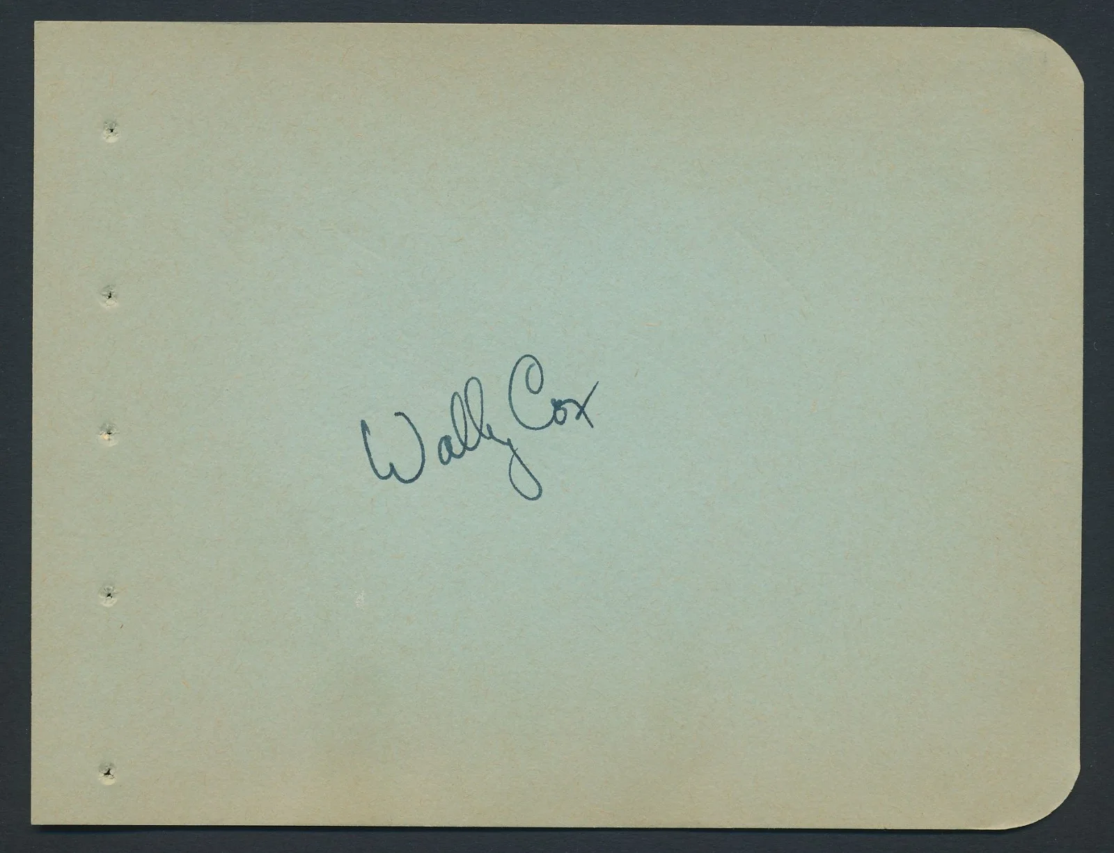 Wally Cox - 1959 Signed Album Page w/Orig. 1956 7x9 Glossy Photo - RARE - d.1973, изображение 2