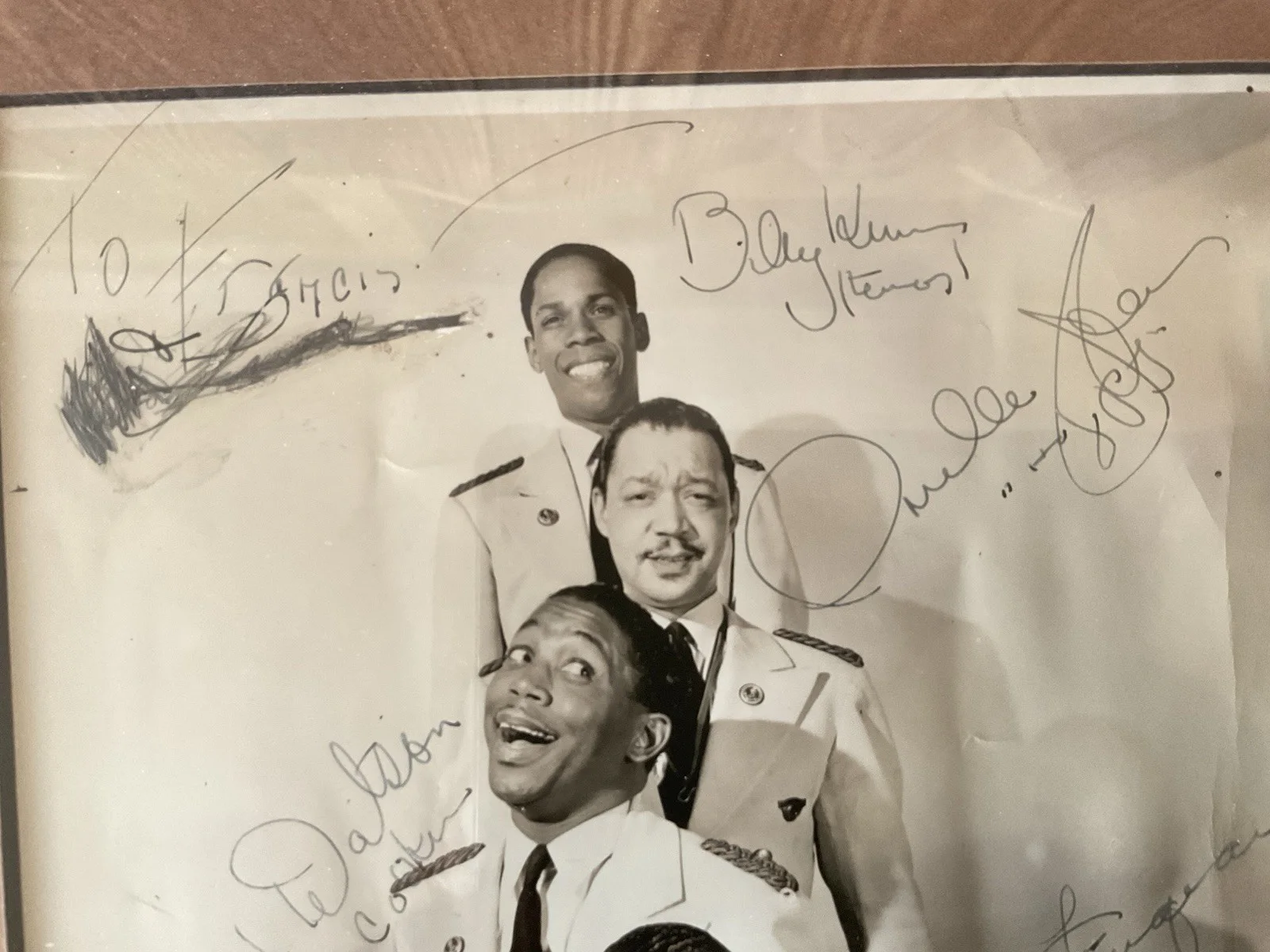 The Ink Spots, Billy Bowen, Bernie Mackey, William Kenny — THE INK SPOTS - INSCRIBED PHOTOGRAPH SIGNED, image 3