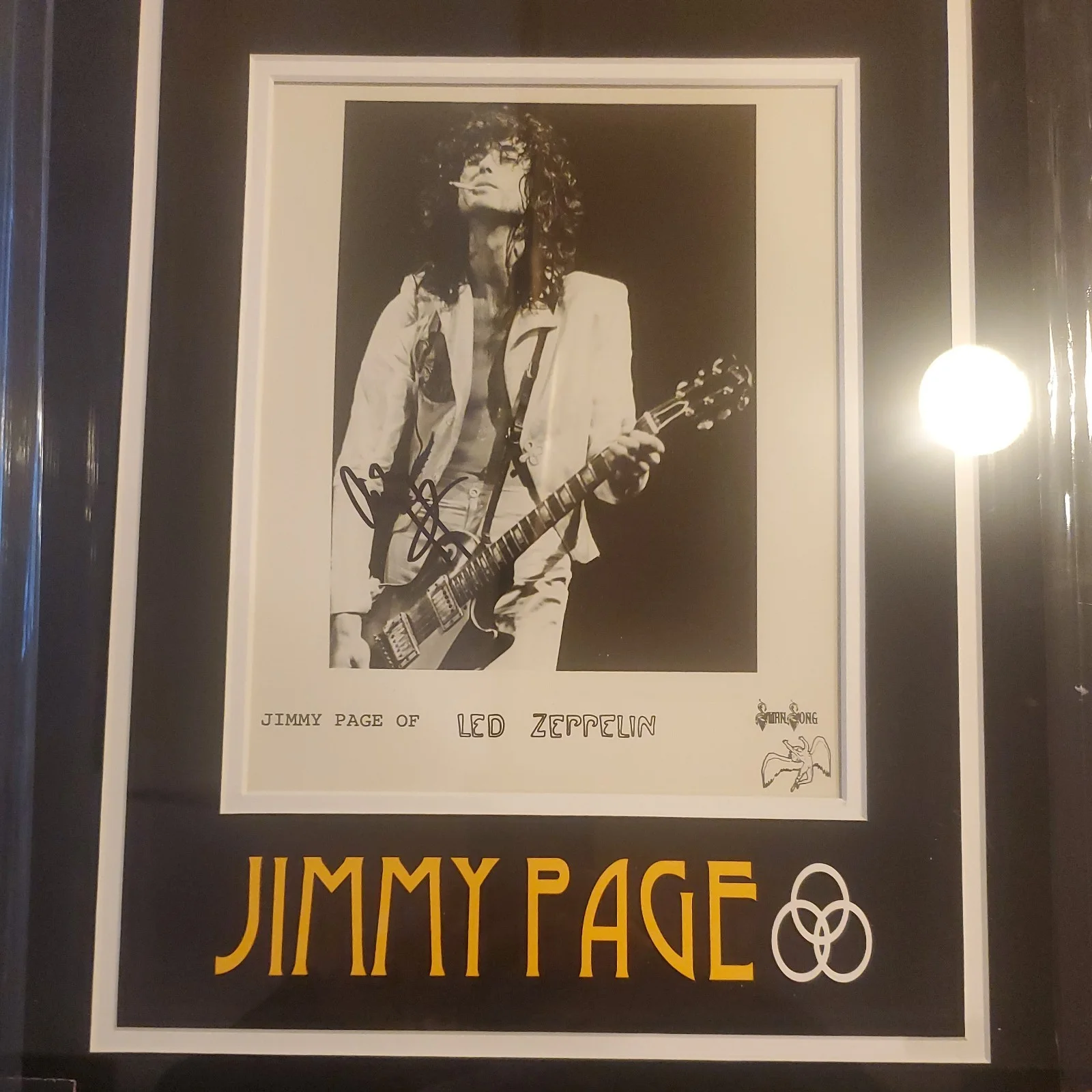 Jimmy Page Signed/Autographed Promotional Photo Museum Framed w/ COA 25x19, изображение 3