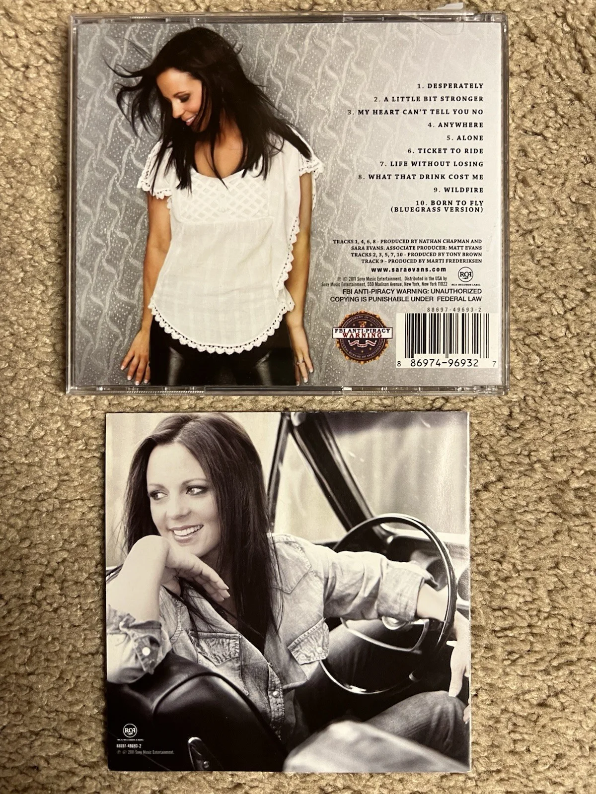 Sara Evans Cd Stronger Signed / Autographed 2011 Sony Music / RCA - Hype Sticker, image 2