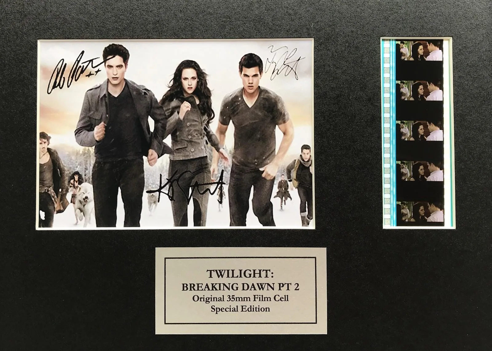 THE TWILIGHT SAGA Signed Repro + Original 35mm Film Cells in Quality Wood Frame, изображение 2