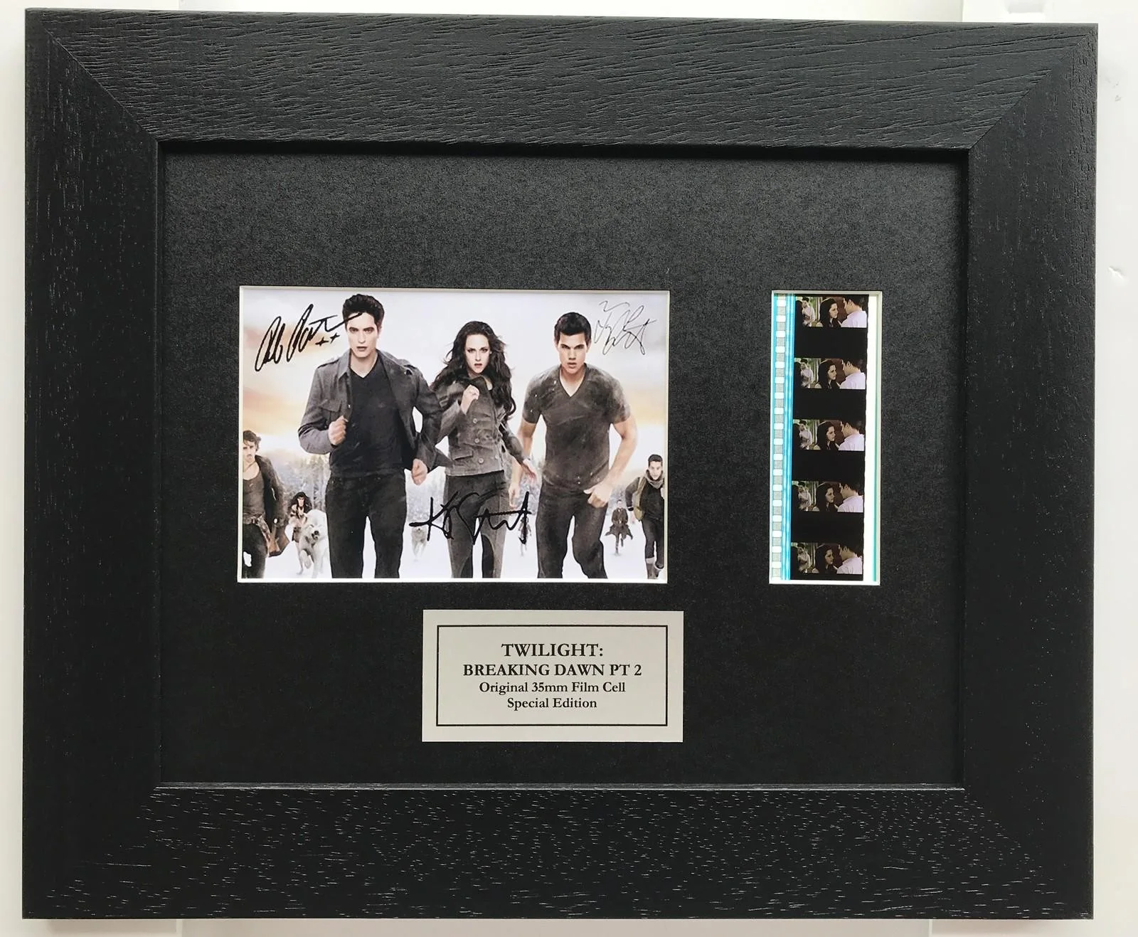 THE TWILIGHT SAGA Signed Repro + Original 35mm Film Cells in Quality Wood Frame, изображение 4
