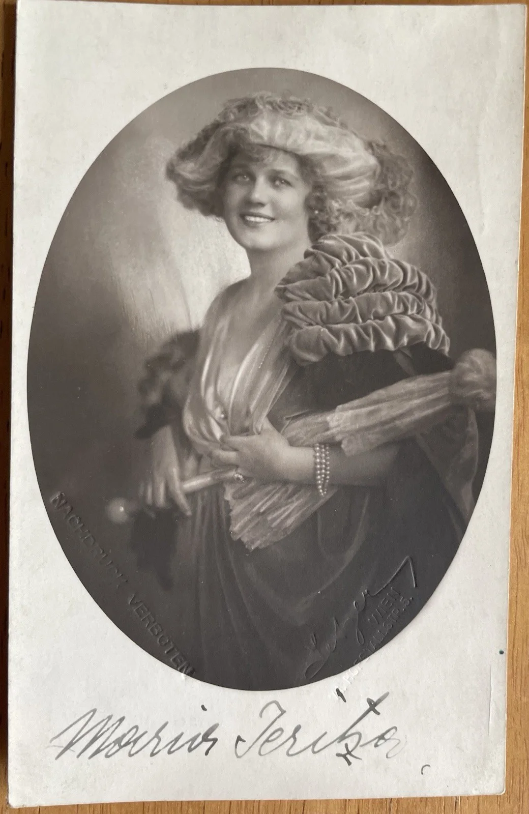 Australian Opera Soprano Maria Jeritza Autograph Photo, image 2
