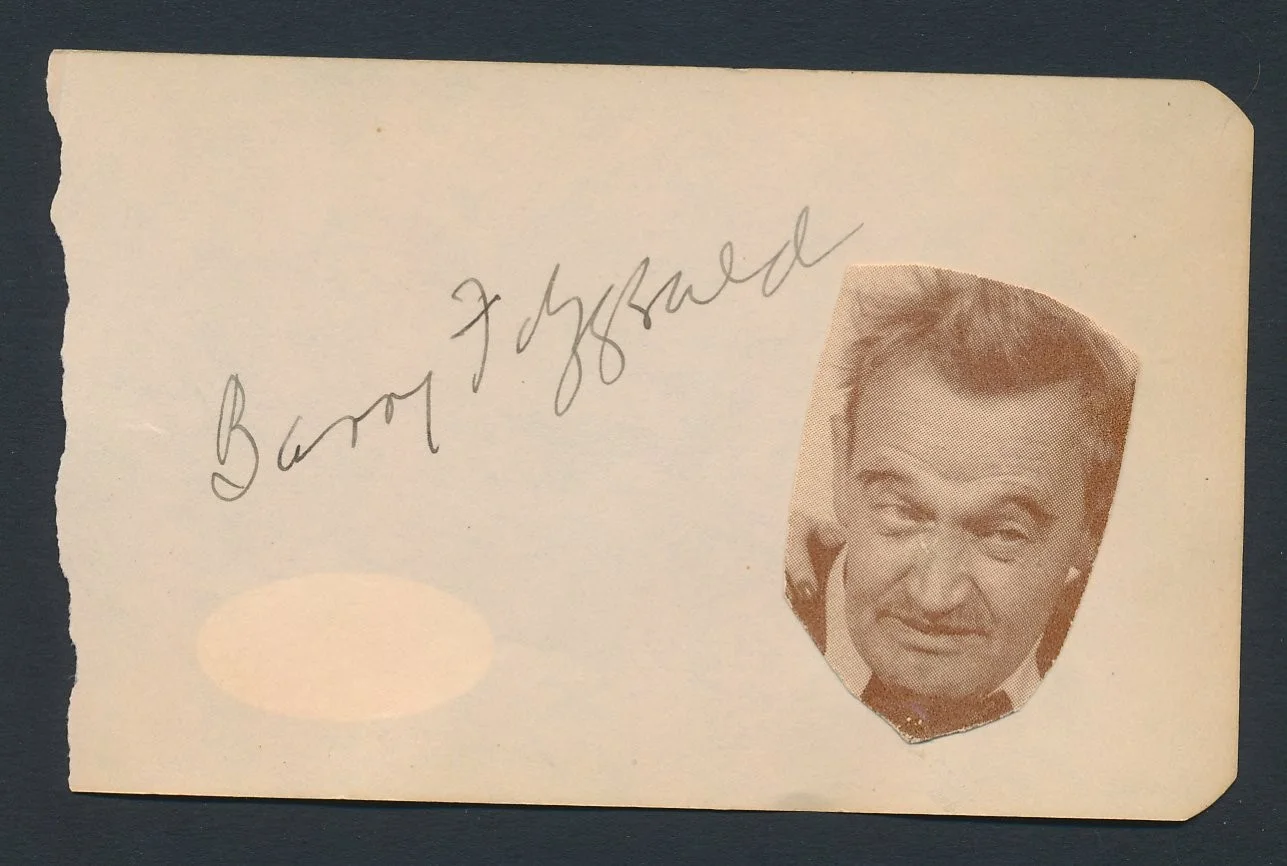 Barry Fitzgerald - Vintage Signed Album Page w/Orig. 1945 Still Photo - JSA Cert, изображение 3