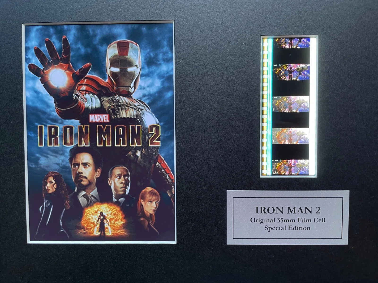 IRON MAN 2 Original 35mm Film Cells set within Quality Wood Frame + COA v1, изображение 2