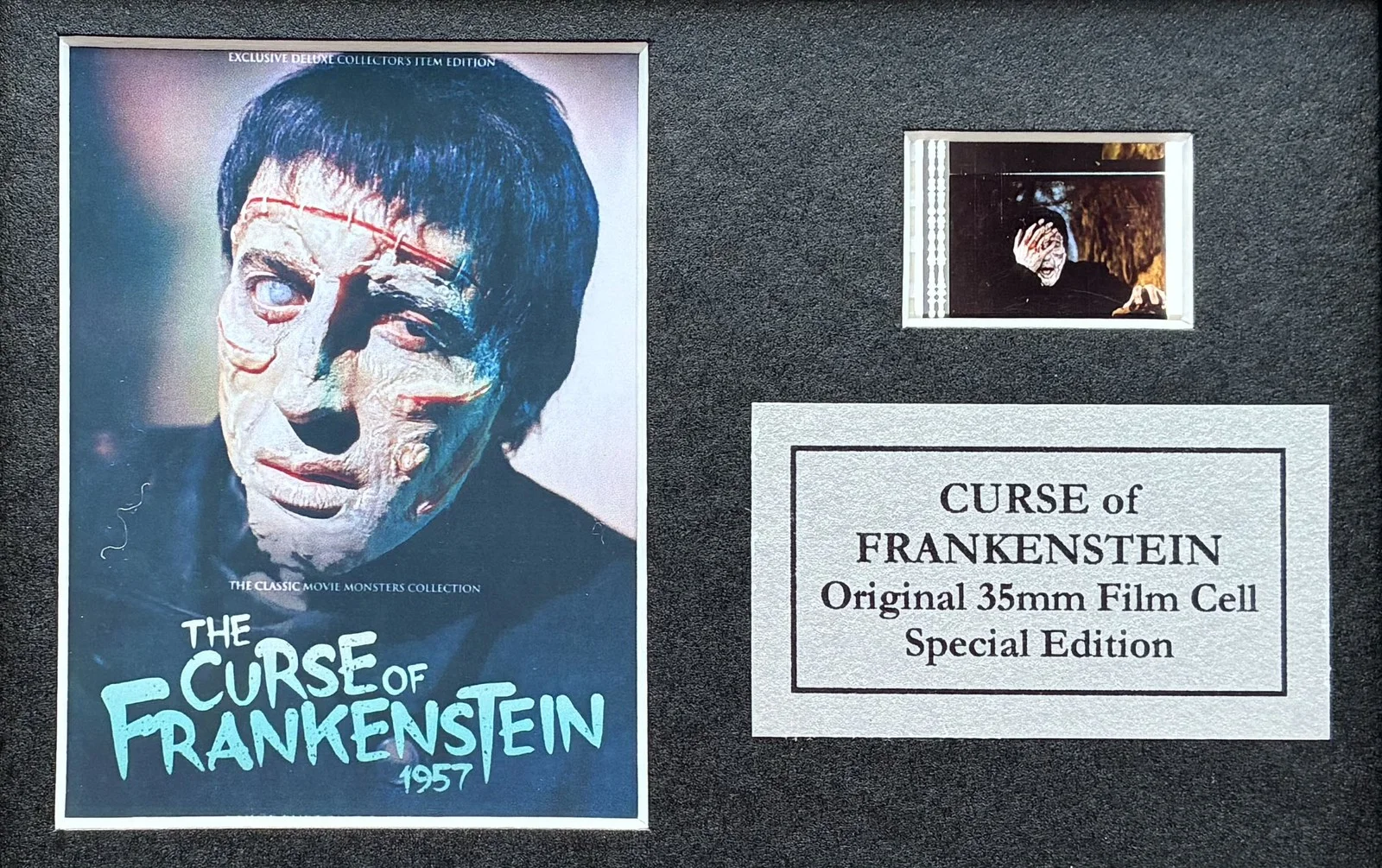The CURSE of FRANKENSTEIN Original Mini 35mm Film Cells in Quality Wood Frame, изображение 2