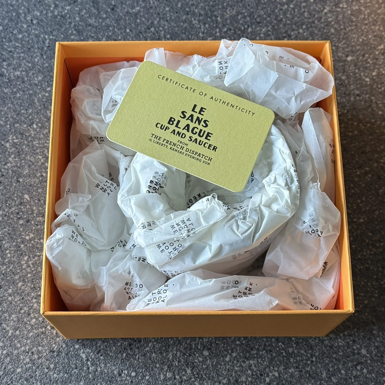 Wes Anderson Archive ‘Le Sans Blague’ Coffee Cup & Saucer - The French Dispatch, изображение 4
