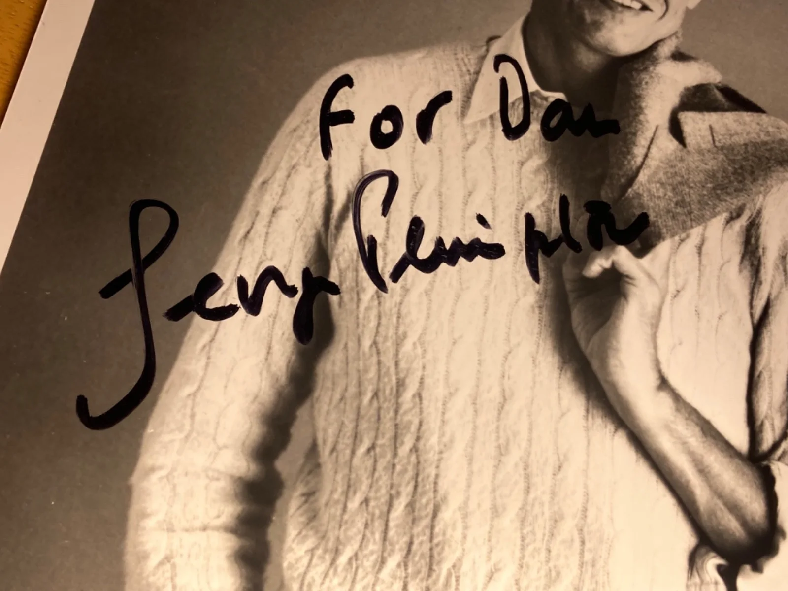 Hand SIGNED George Plimpton 8x10 Vintage Photo Journalist, Author, Paris Review, image 3