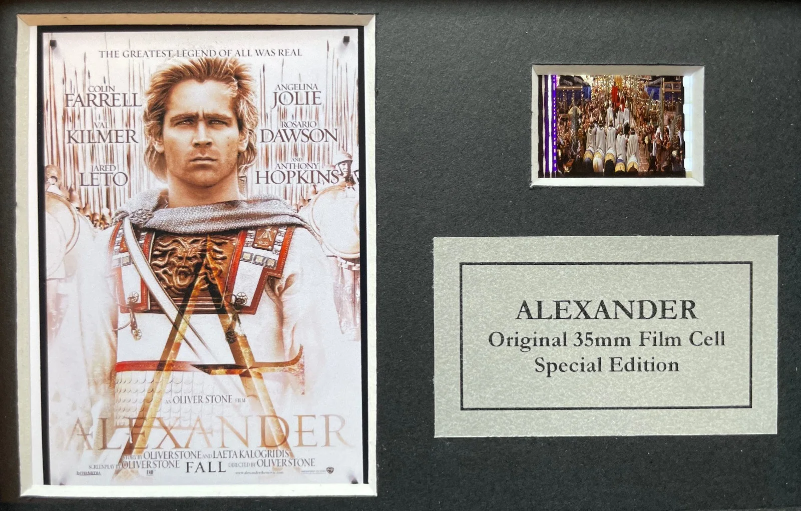 ALEXANDER of 2004 Original Mini 35mm Film Cells set in Quality Wood Frame + COA, изображение 2