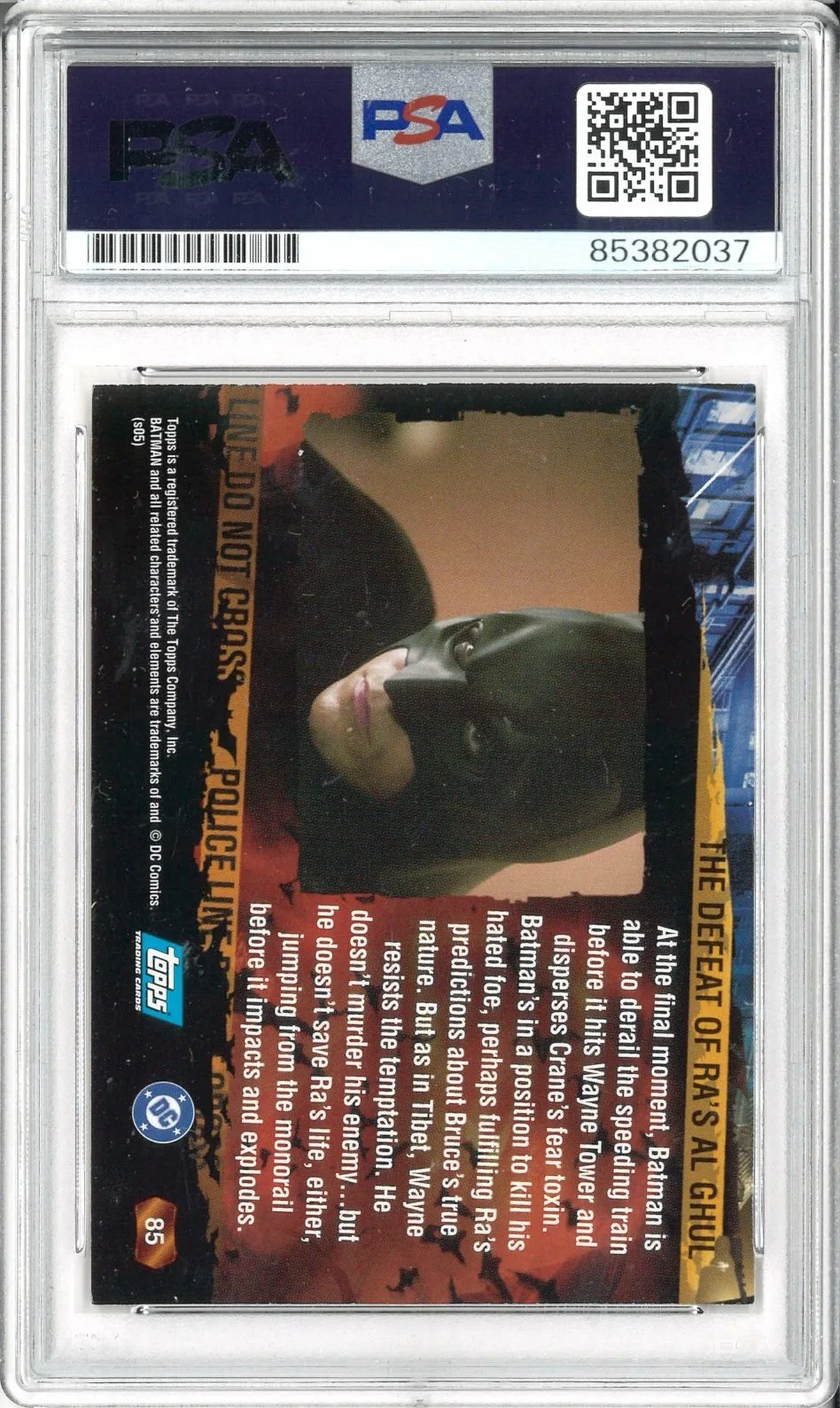 Christian Bale — Christian Bale Signed Autograph Slabbed Topps Batman Begins Card PSA DNA, изображение 2