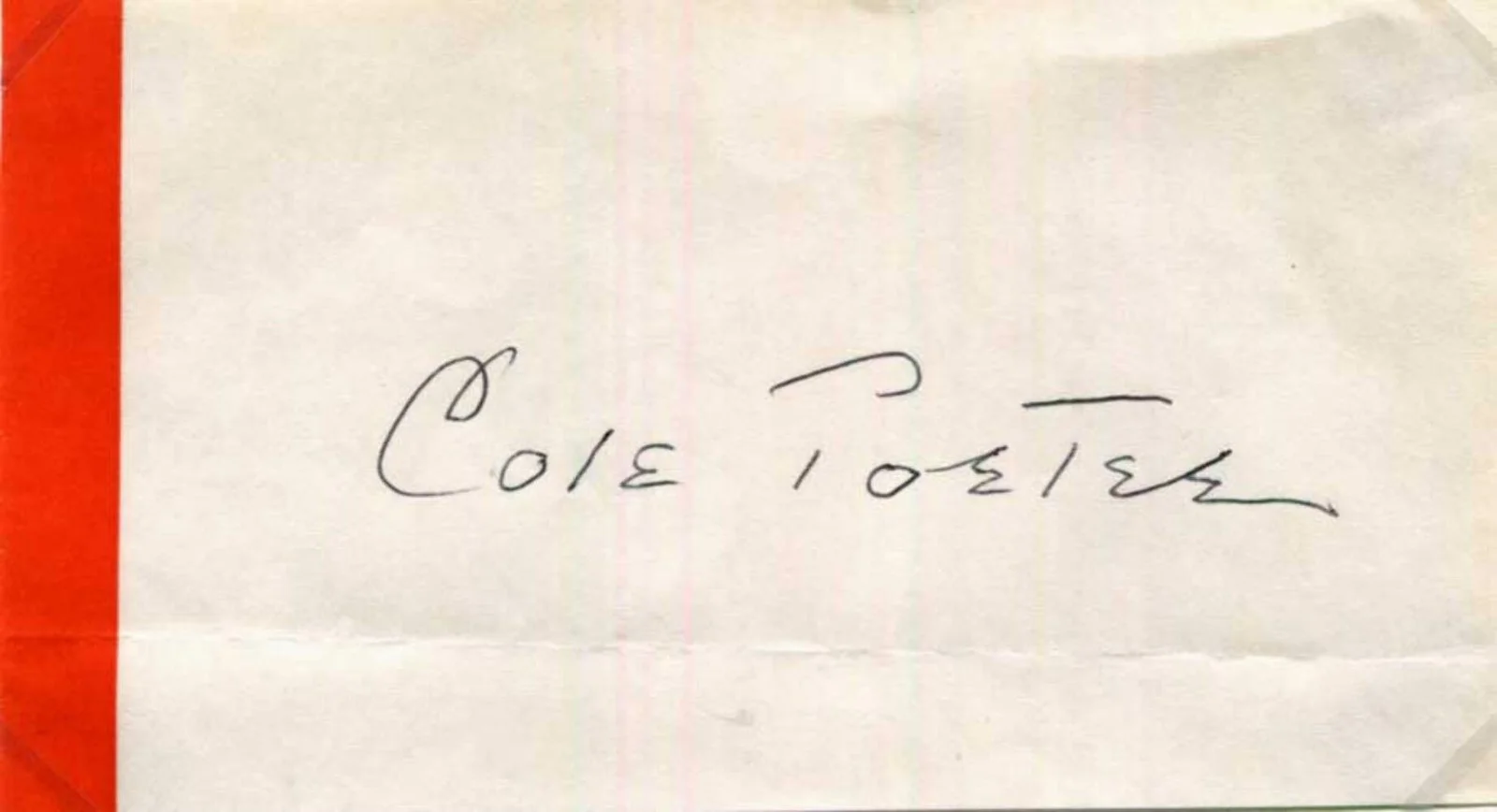 SONGWRITER Cole Porter autograph, signed album page mounted, изображение 2
