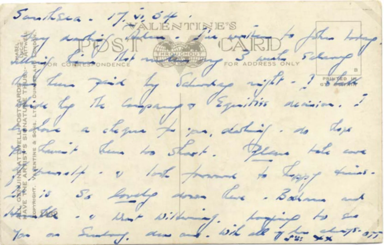 STAR WARS ACTOR Peter Cushing autograph letter with doodle & mounted, image 2