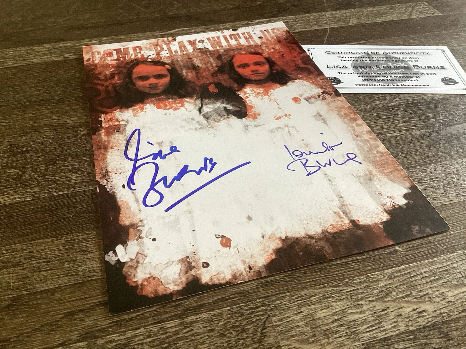 THE SHINING Lisa & Louise Burns THE TWINS Hand Signed Autograph coa, image 5