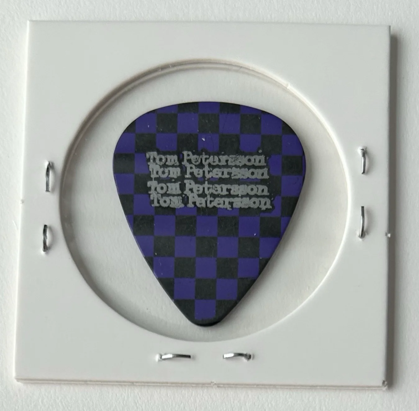 Cheap Trick - Tom Petersson Tour Guitar Pick - Purple/Black Checkerboard, изображение 2