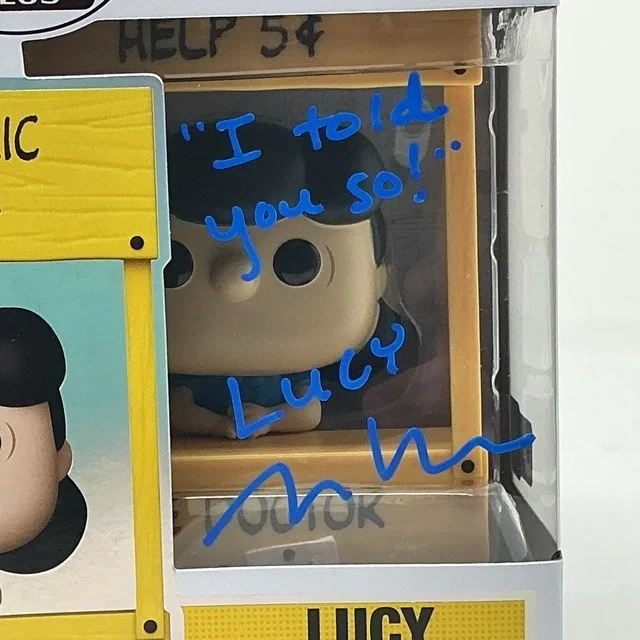 Melanie Kohn Autographed Lucy Peanuts Funko Pop Plus #2095 OCCM, image 2