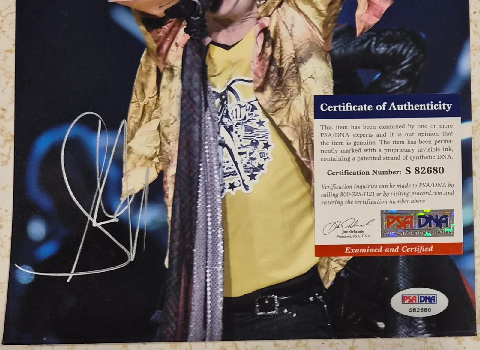 STEVEN TYLER SIGNED 8x10 PHOTO PSA COA SILVER AUTO AEROSMITH RARE NICE!, изображение 2
