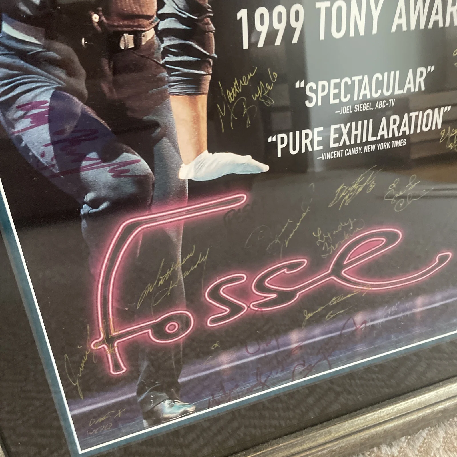 1999 FOSSE Broadway Signed Poster Professionally Framed And Matted 28.5”x22”, изображение 3