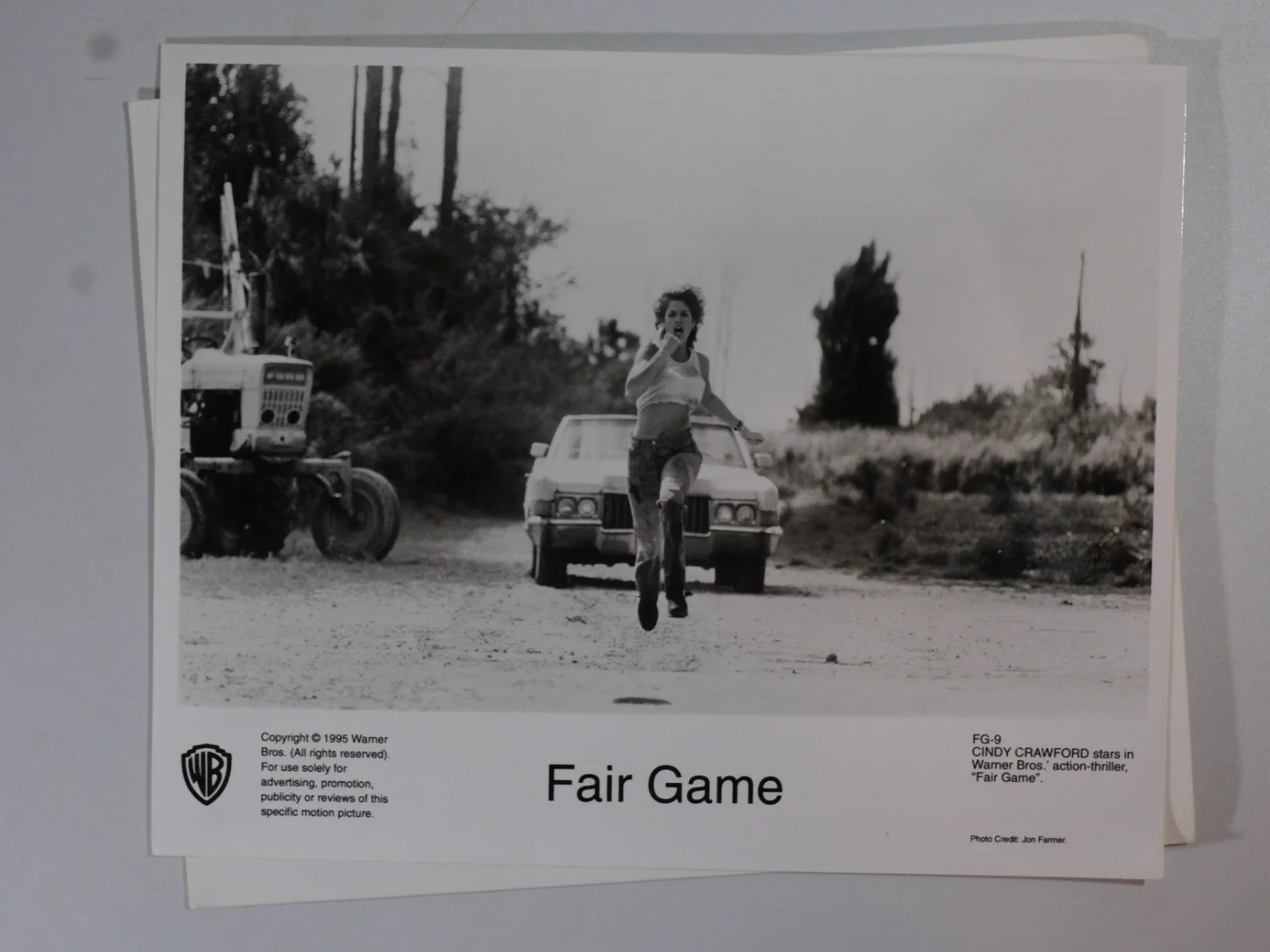 x4 Fair Game 1995 Lobby Cards Cindy Crawford & William Baldwin, image 4