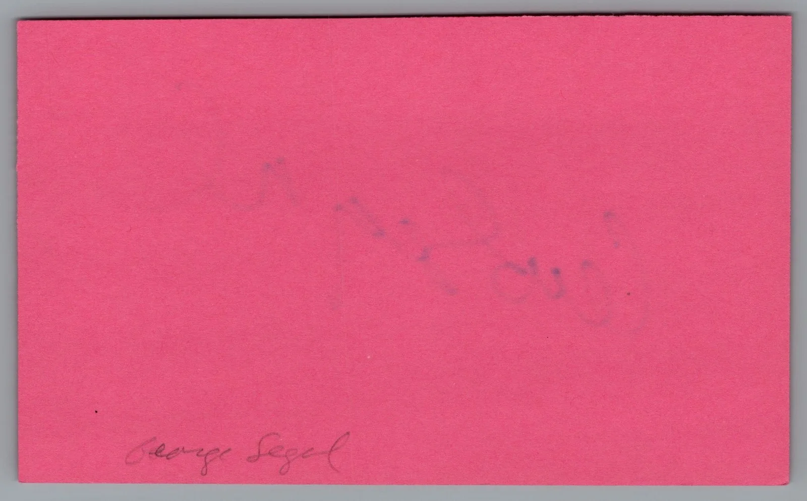 George Segal — George Segal Signed 3x5 Index Card Who's Afraid Of Virgina Woolf Autographed, изображение 2