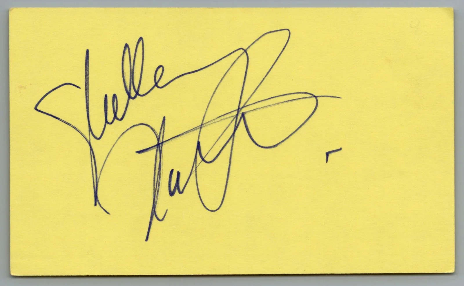 Shelley Winters — Shelley Winters Signed 3x5 Index Card The Diary Of Anne Frank Autographed