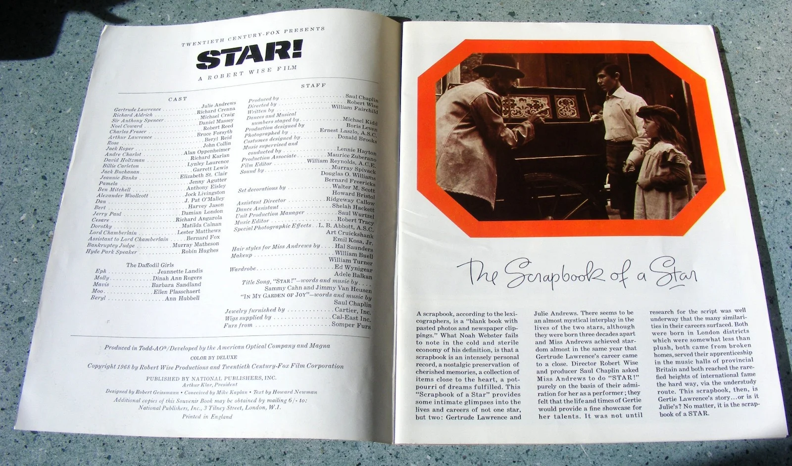 VINTAGE 1968 ORIGINAL JULIE ANDREWS SOUVENIR BROCHURE FOR THE FILM STAR!, изображение 2