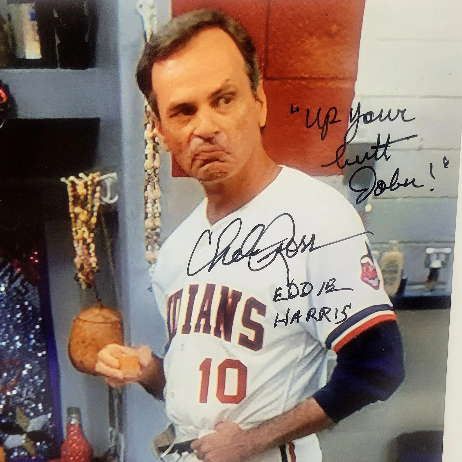 Chelcie Ross — Chelcie Ross Signed 8x10 Photo Major League Ed Harris Jobu Rare Scene AAC COA, изображение 2