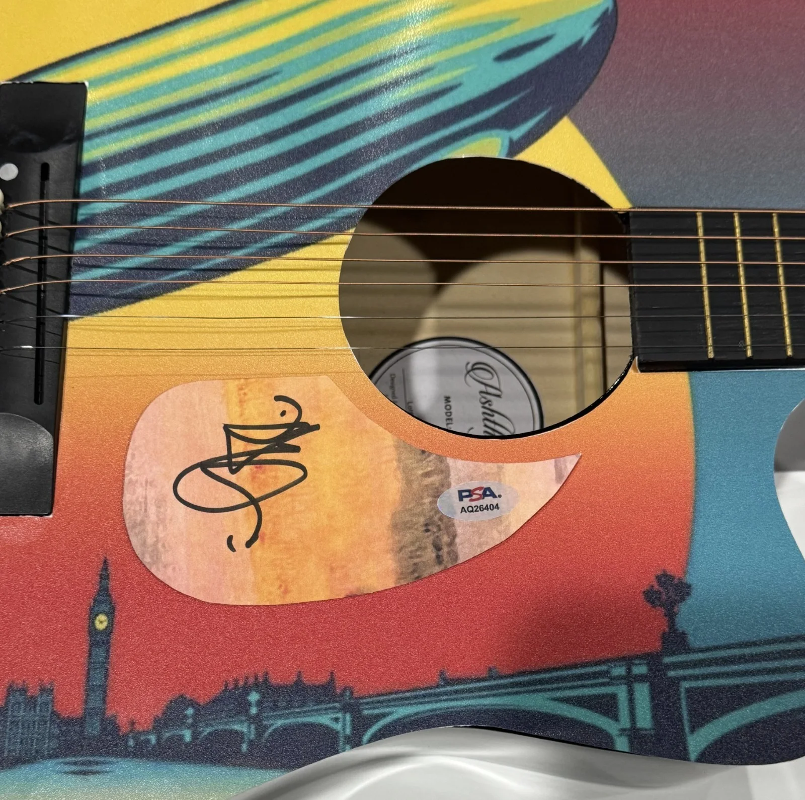 ROBERT PLANT SIGNED CUSTOM LED ZEPPELIN ACOUSTIC GUITAR PSA COA, image 2
