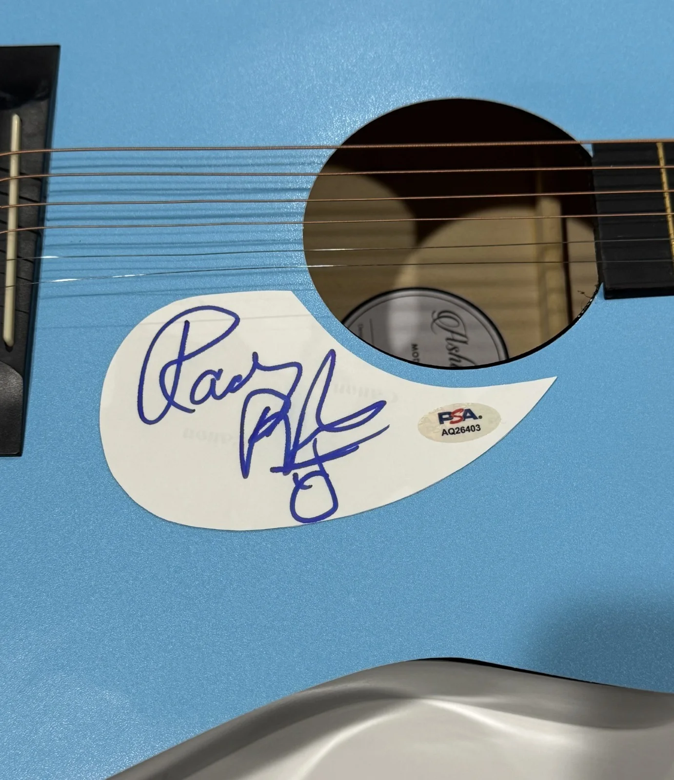 RANDY BACHMAN SIGNED BACHMAN TURNER OVERDRIVE NOT FRAGILE GUITAR PSA COA, изображение 2